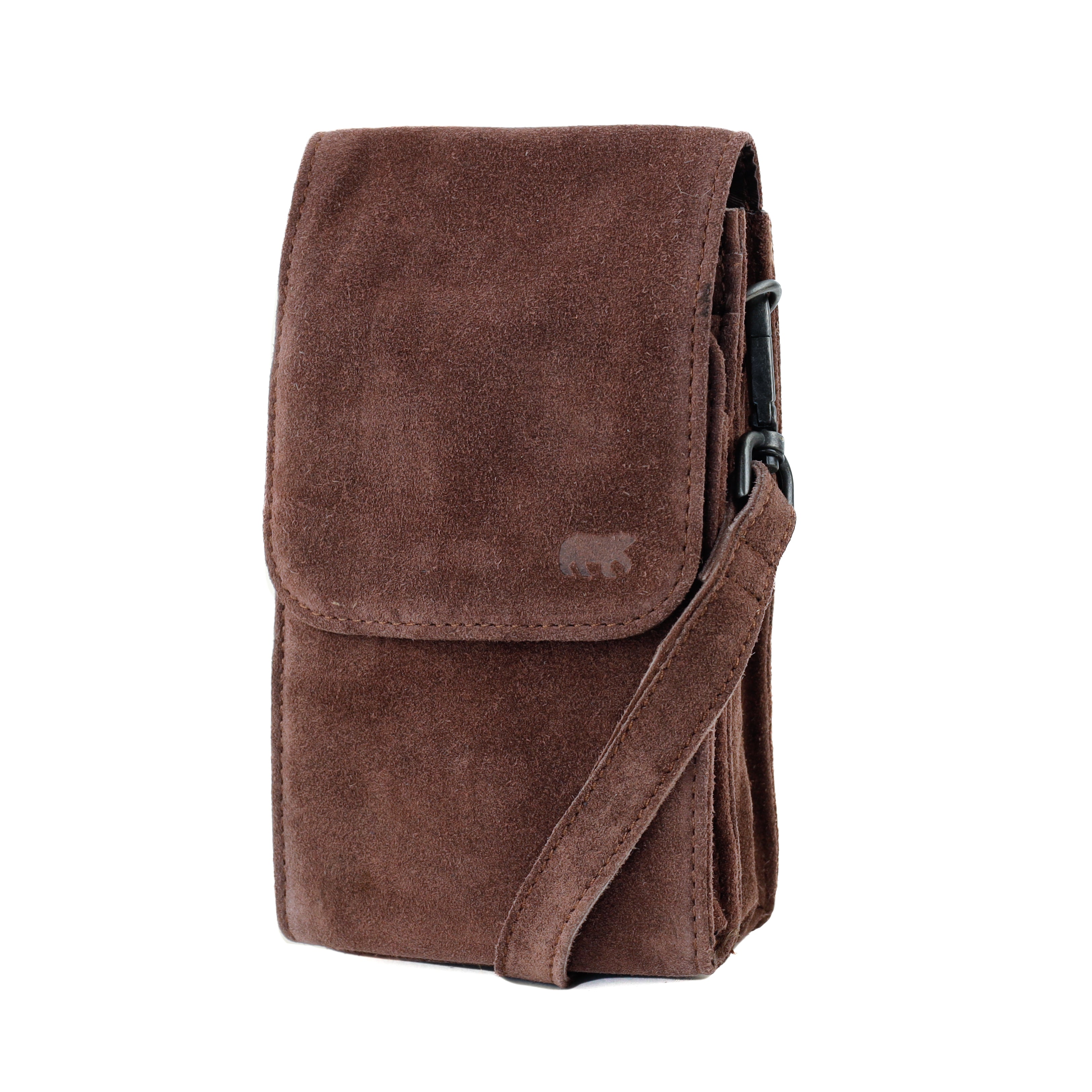 Suède schoudertasje 'Robbie' 2.0 choco