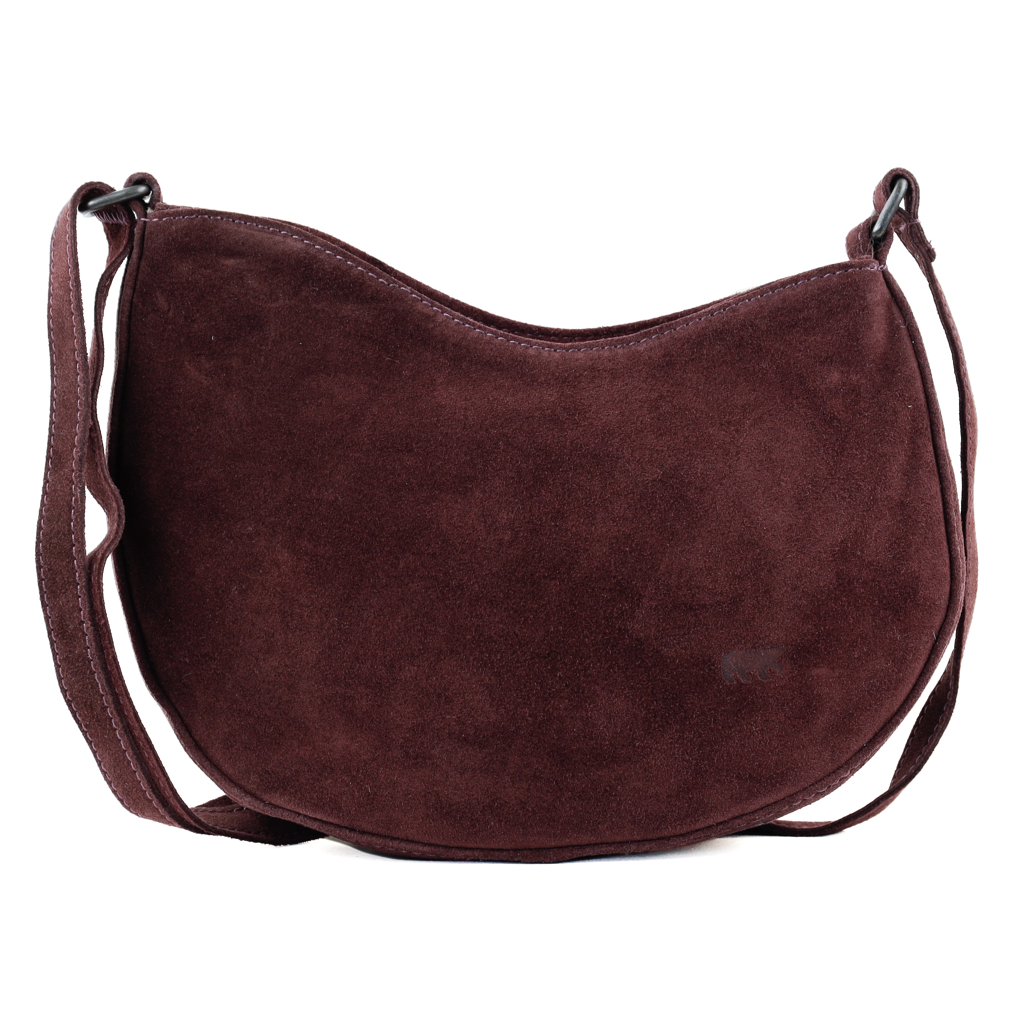 Suede shoulder bag 'Tamara' bordeaux