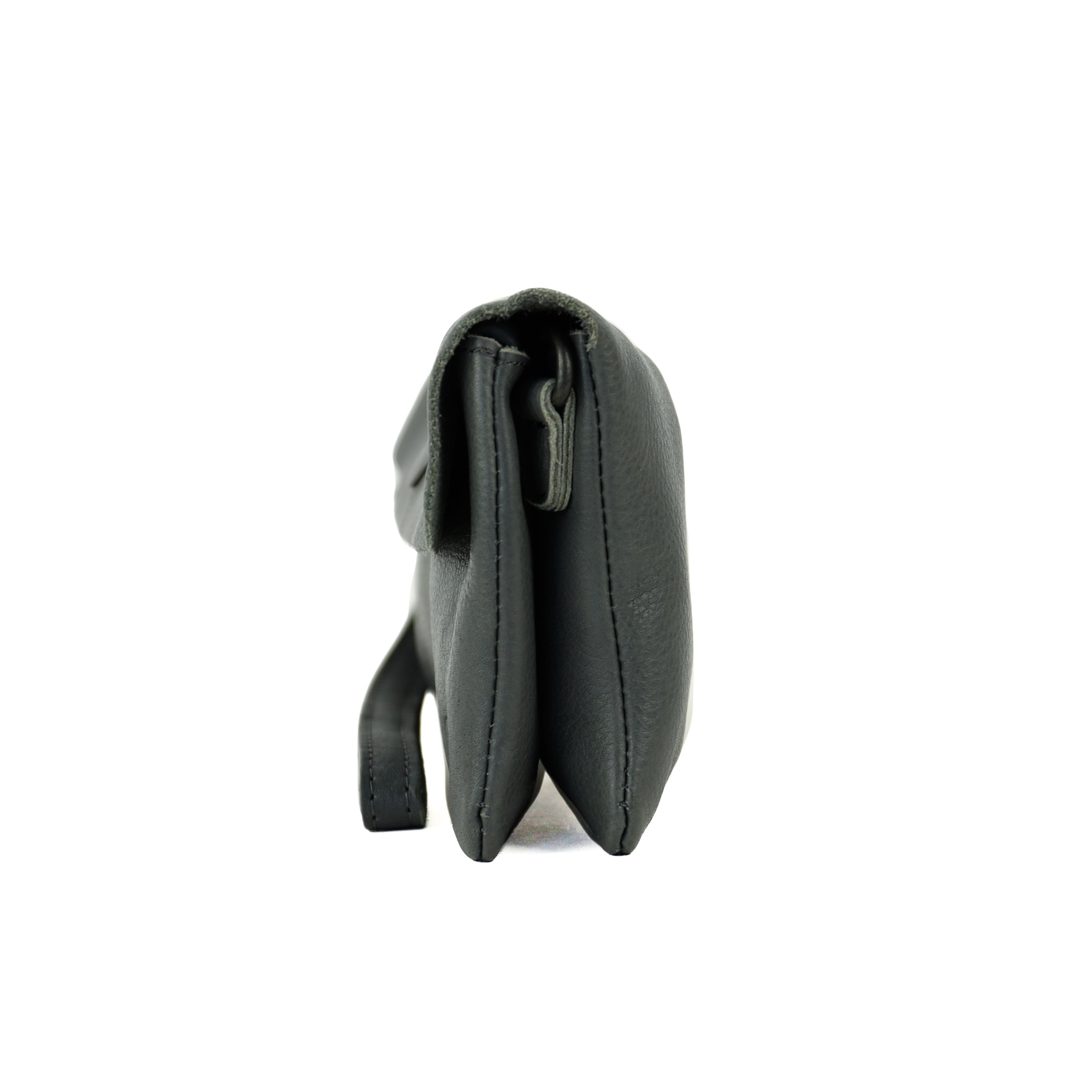 Clutch/mini schoudertasje 'Lydia' charcoal