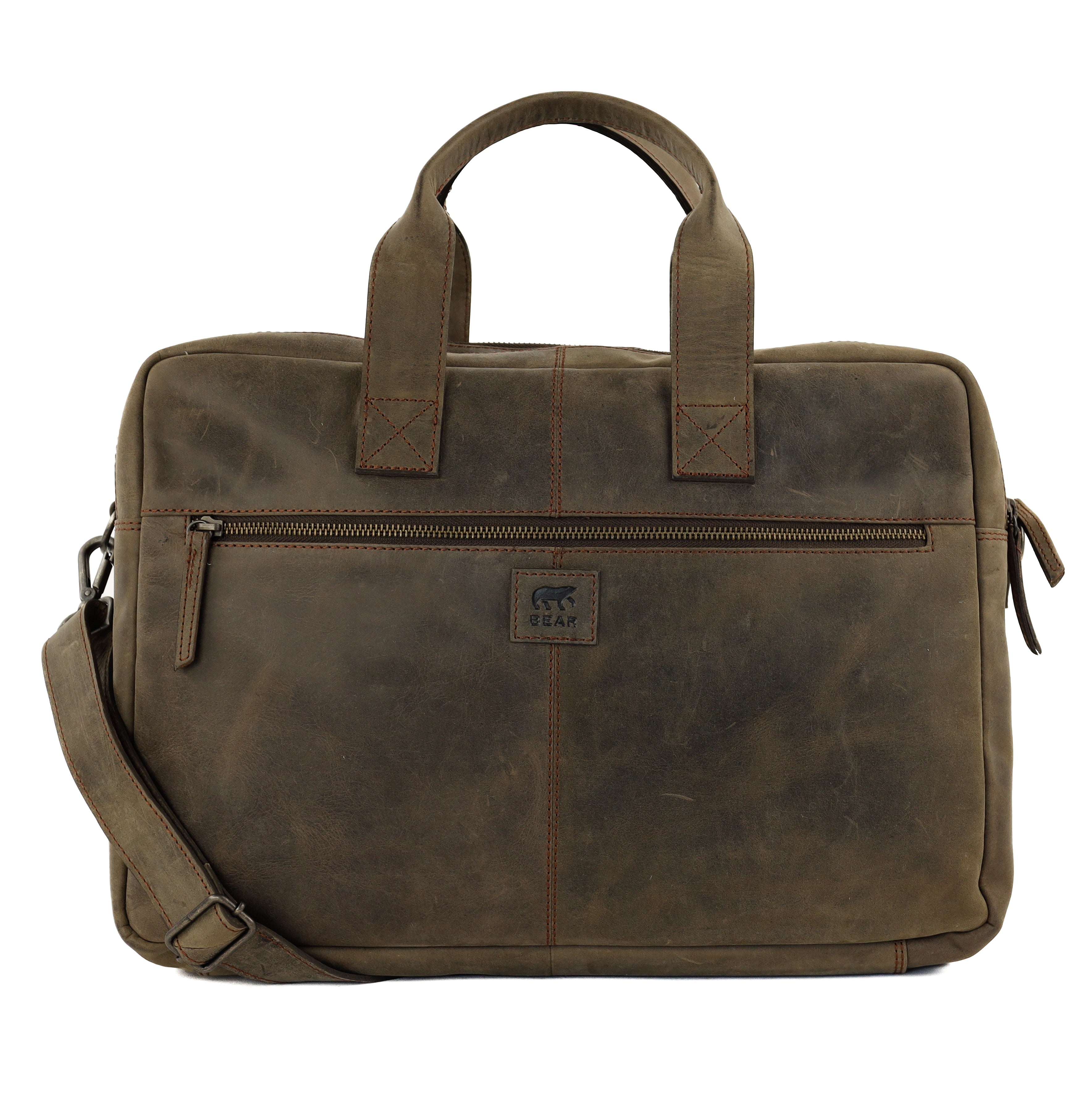 Weekender/laptop bag 15.6" 'Lou' brown