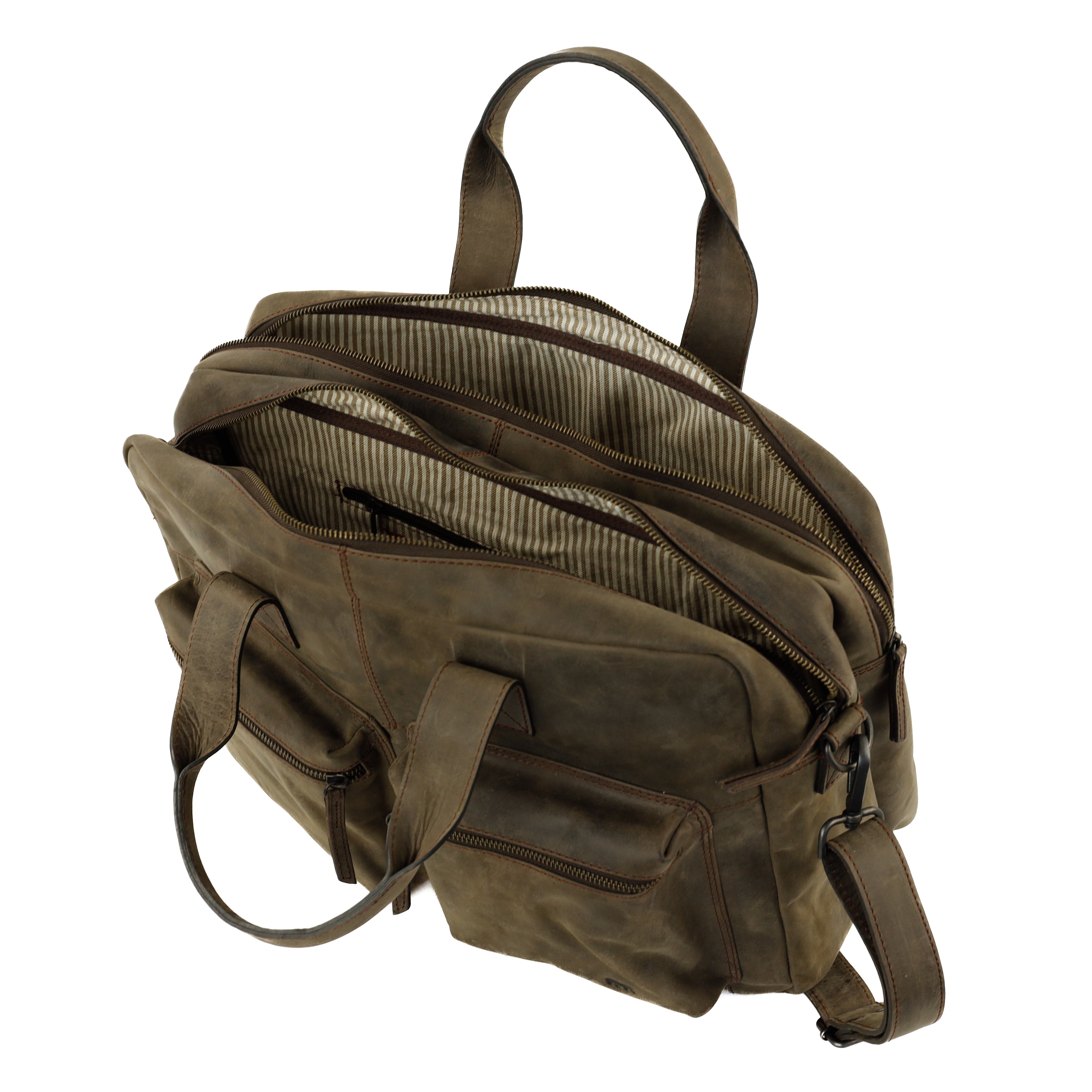 Weekender/laptop bag 15.6" 'Lou' brown
