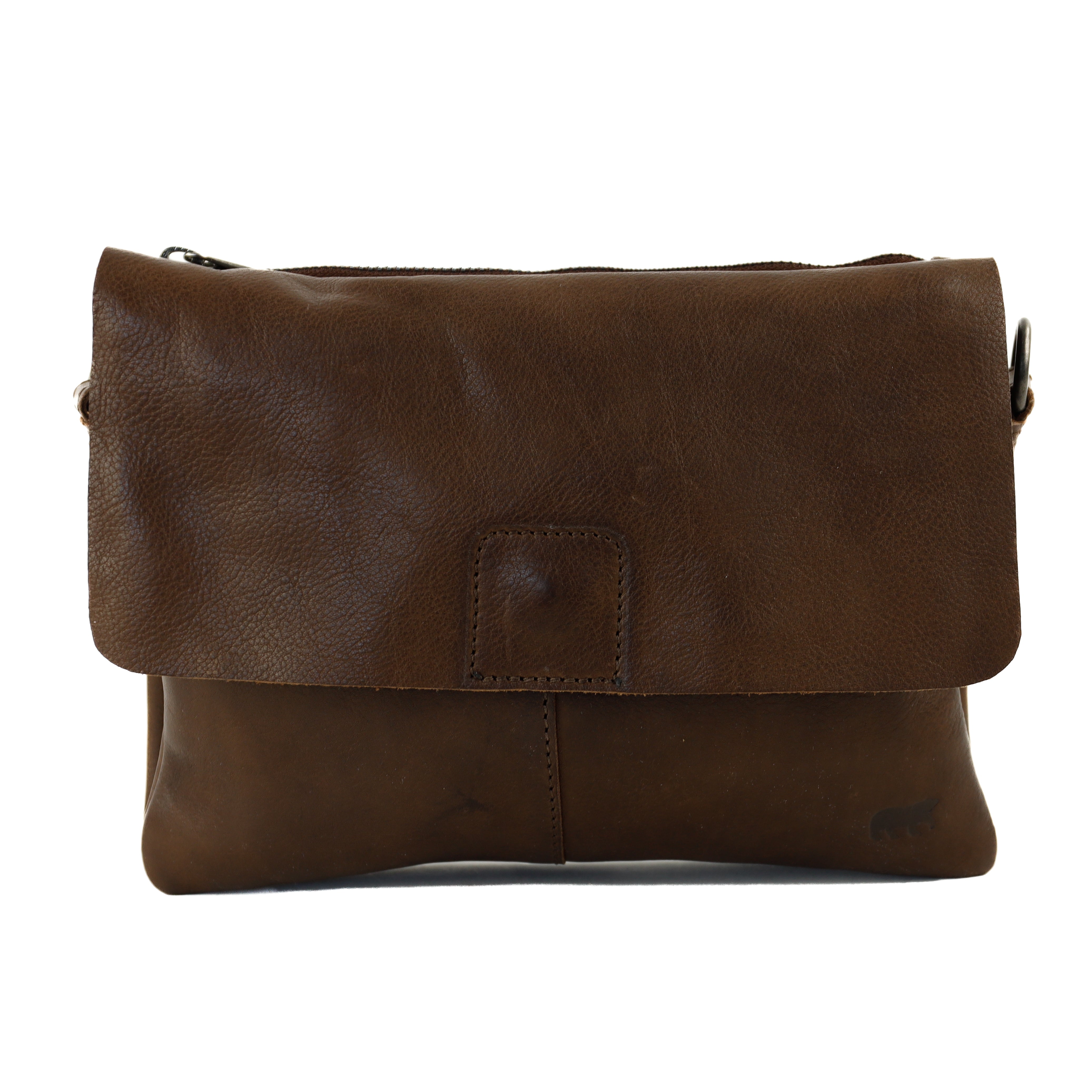 Shoulder bag with flap 'Billy' dark brown