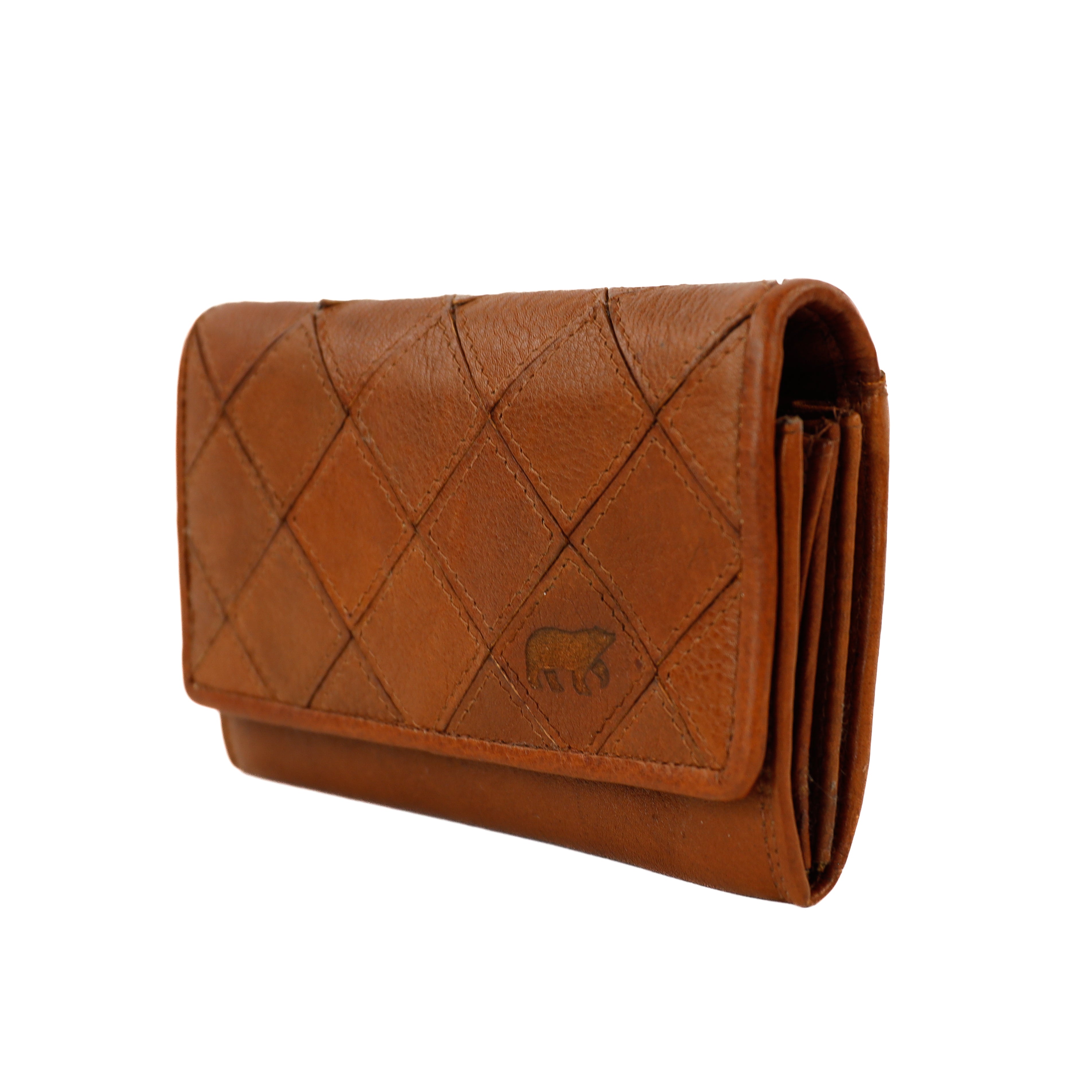 RFID Overslag portemonnee 'Beatriz' cognac