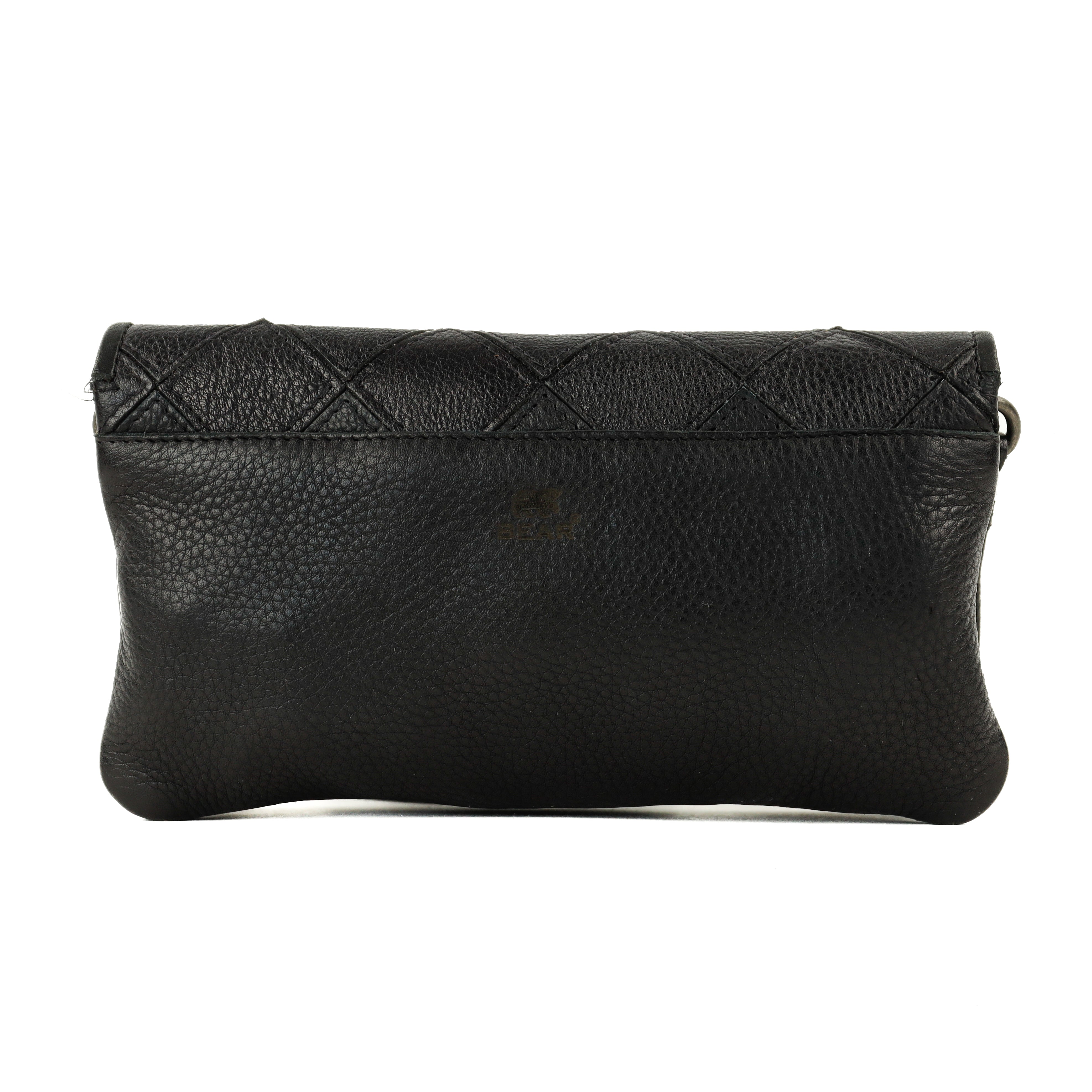 Clutch/mini schoudertasje 'Valentina' zwart