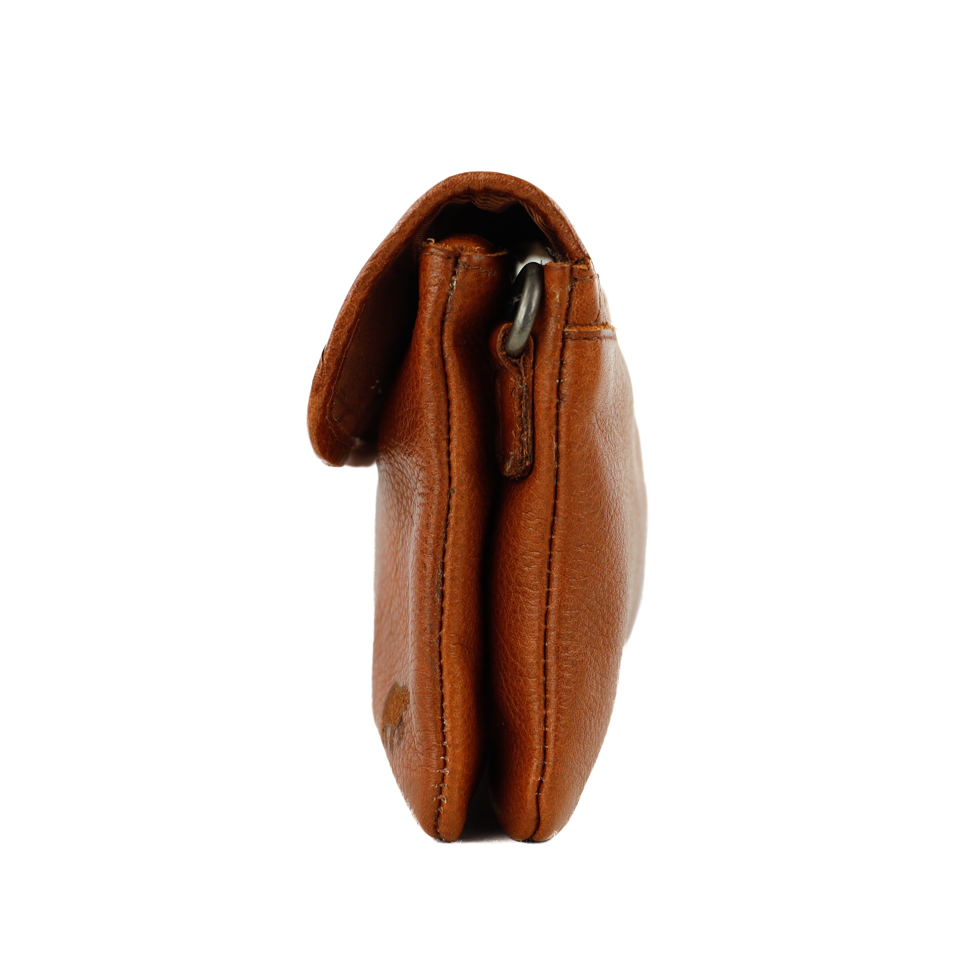 Clutch/mini schoudertasje 'Valentina' cognac