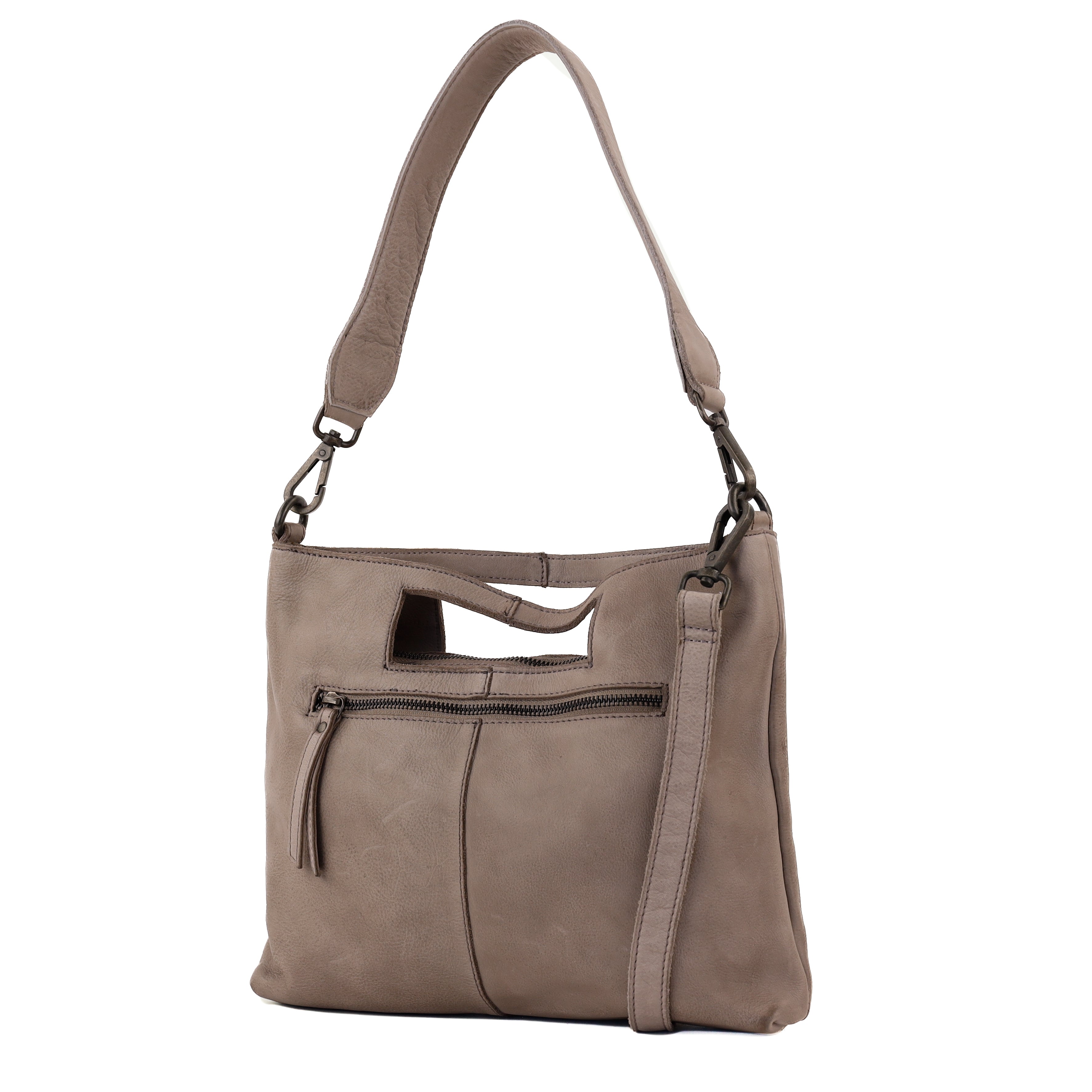 Clutch/schoudertasje 'Feline' taupe