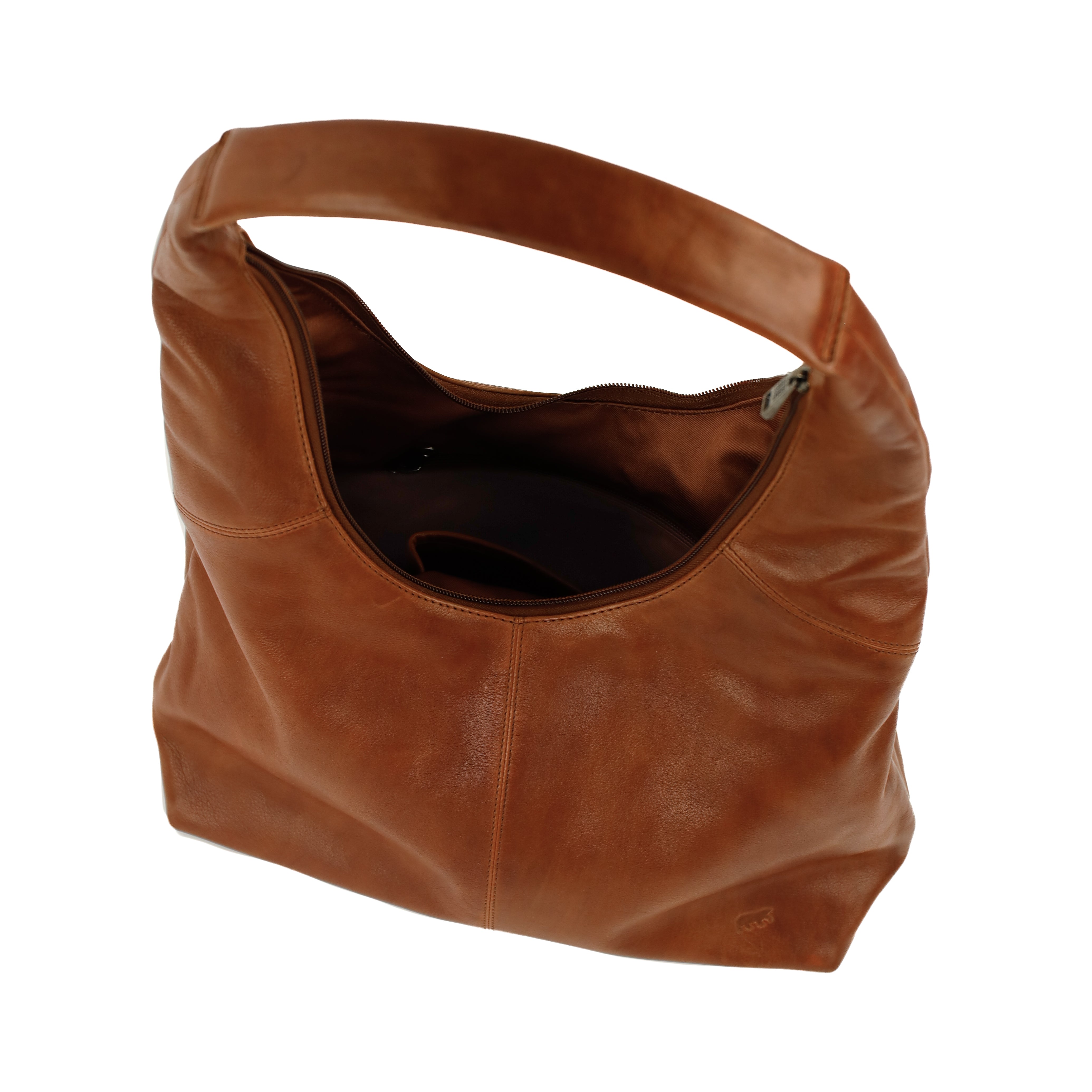 Shopper/buideltas 'Pauline' cognac