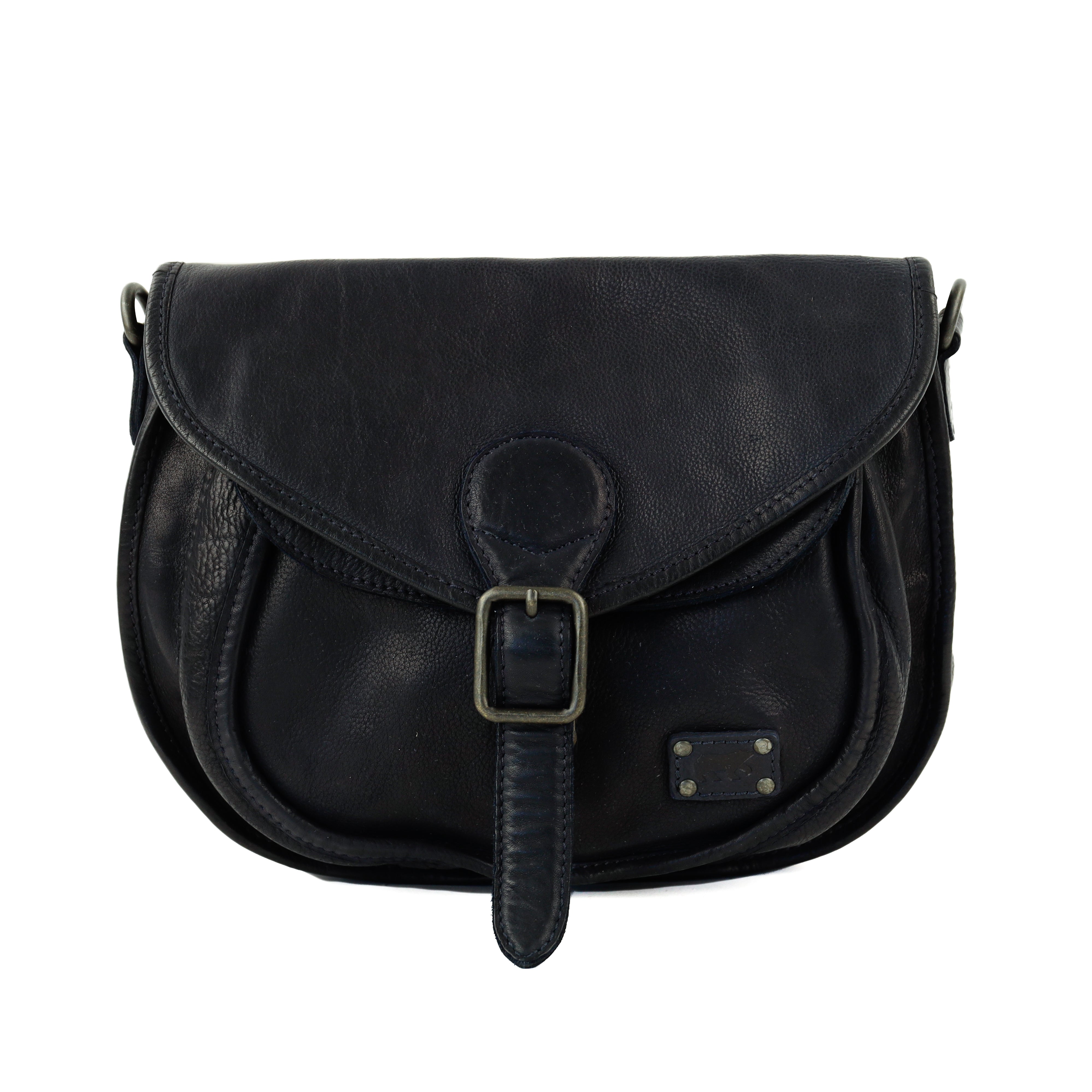 Schoudertas met flap 'Roxanne' navy