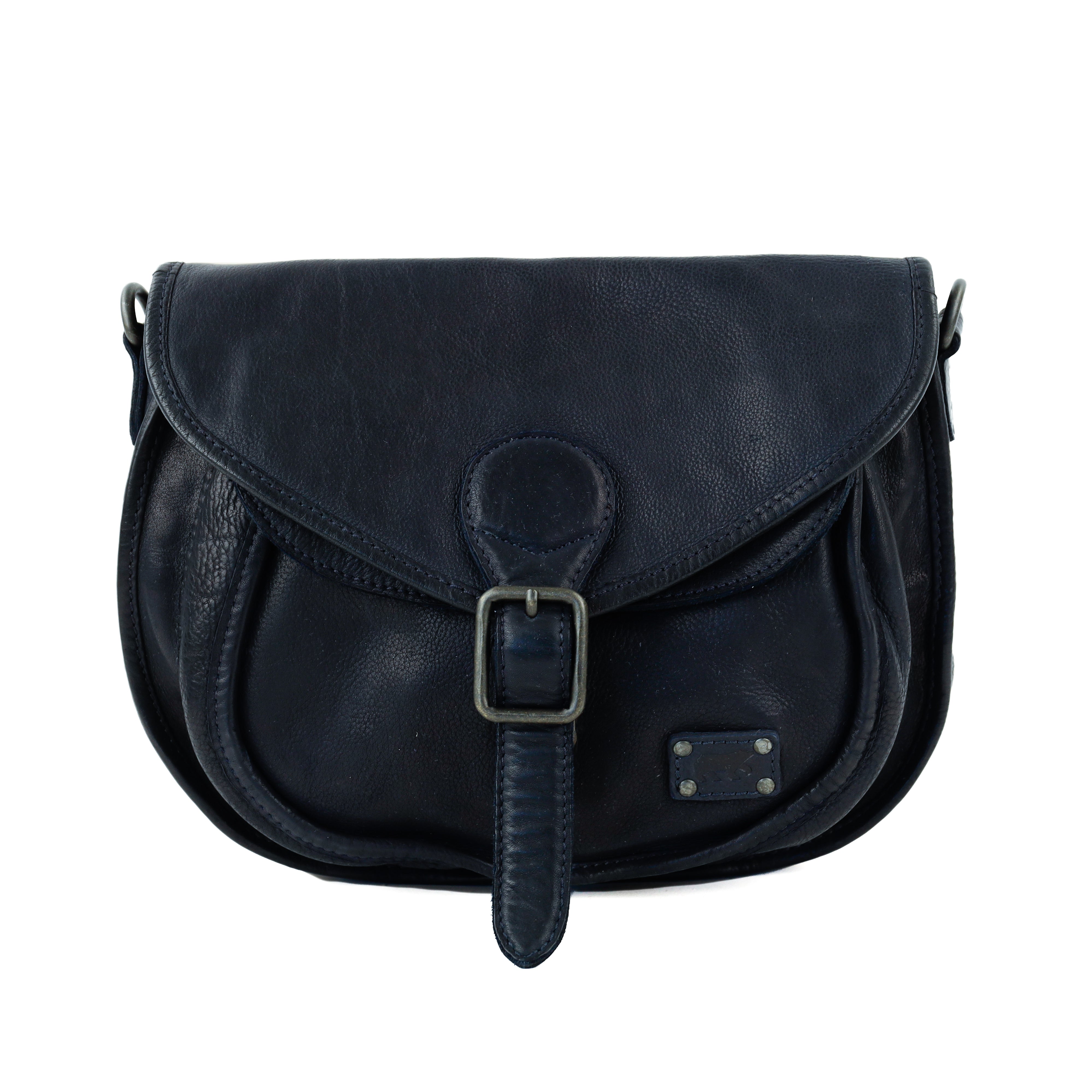 Schoudertas met flap 'Roxanne' navy