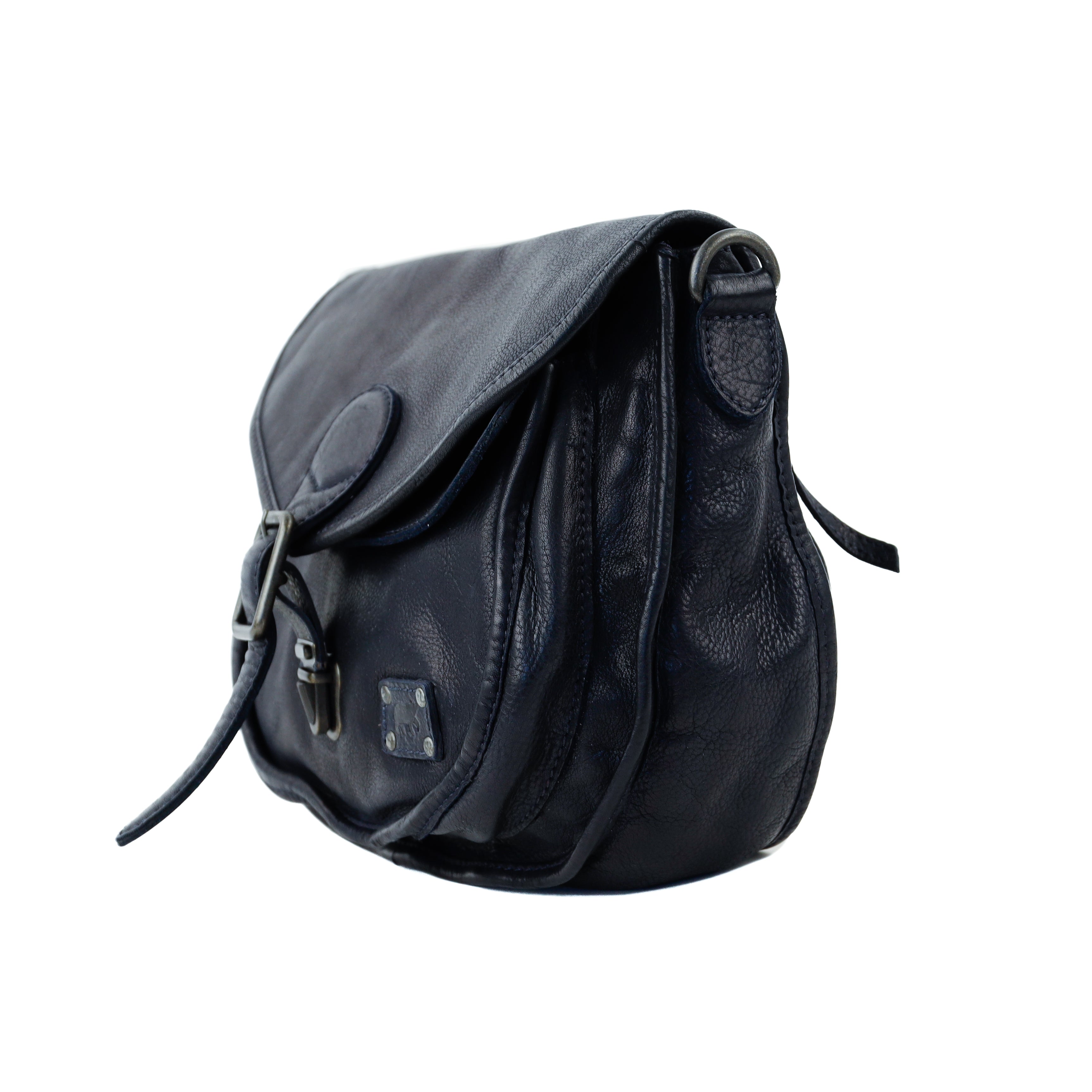 Schoudertas met flap 'Roxanne' navy