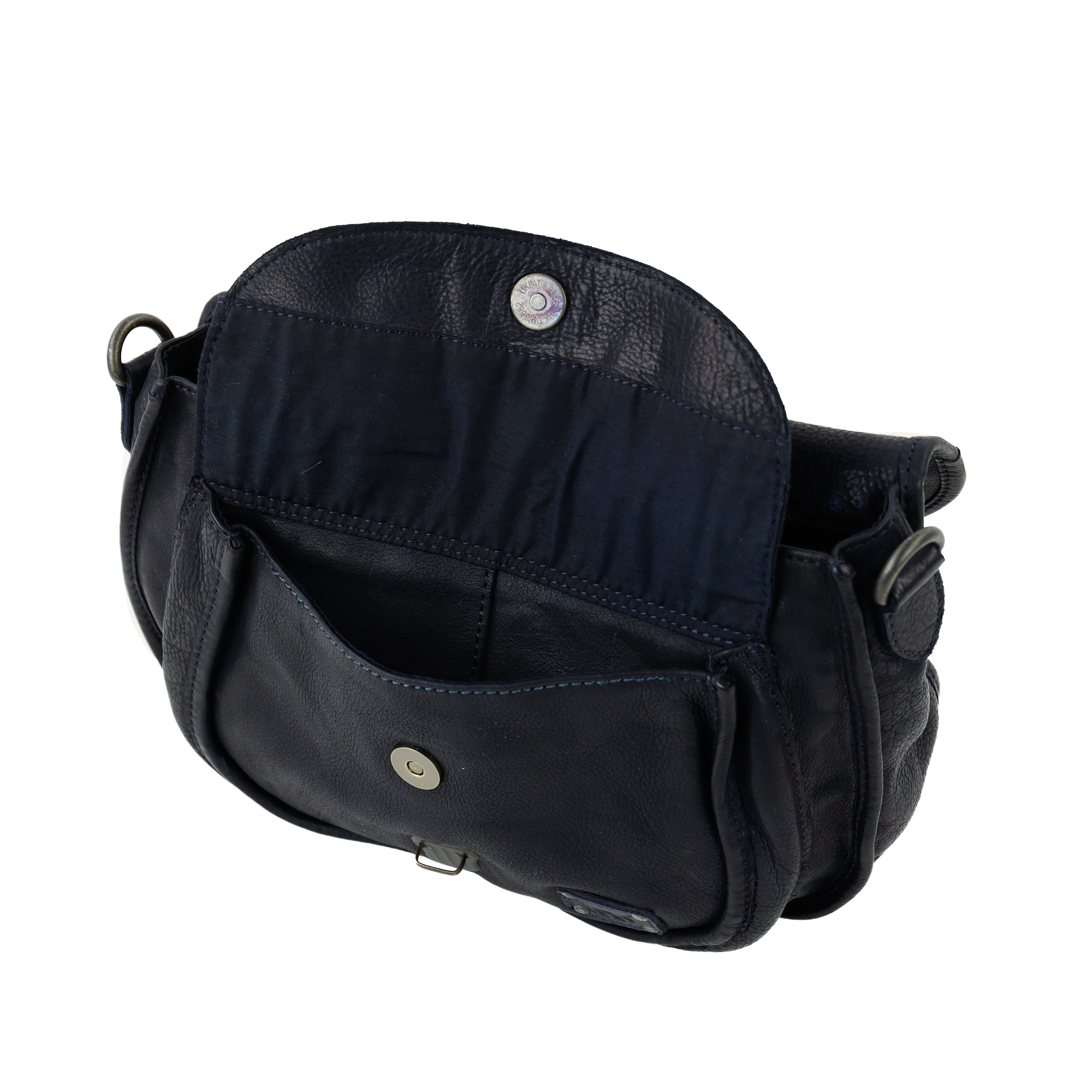 Schoudertas met flap 'Roxanne' navy
