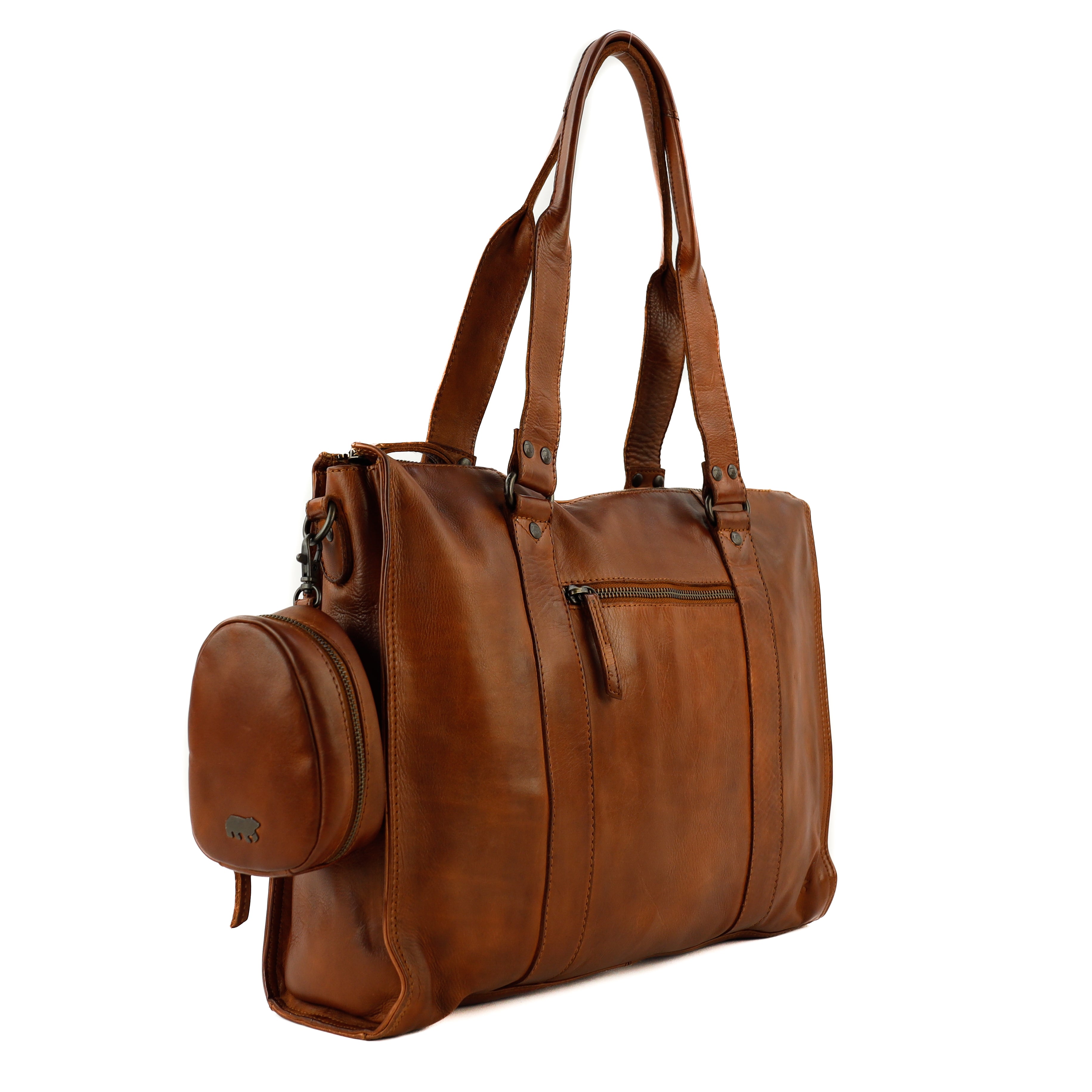 Bag Charm/Case 'Fieke' cognac