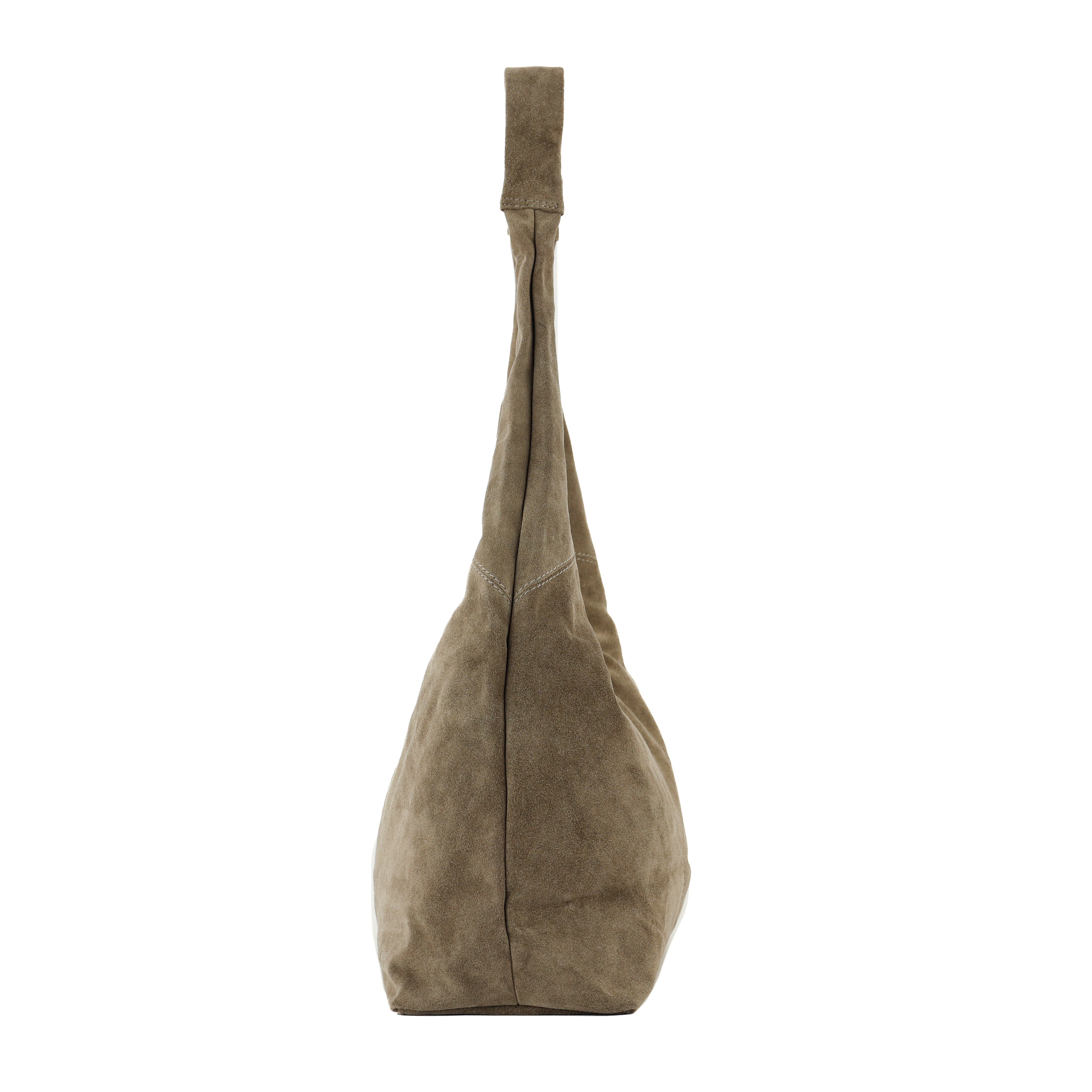 Suède shopper/buideltas 'Pauline' taupe