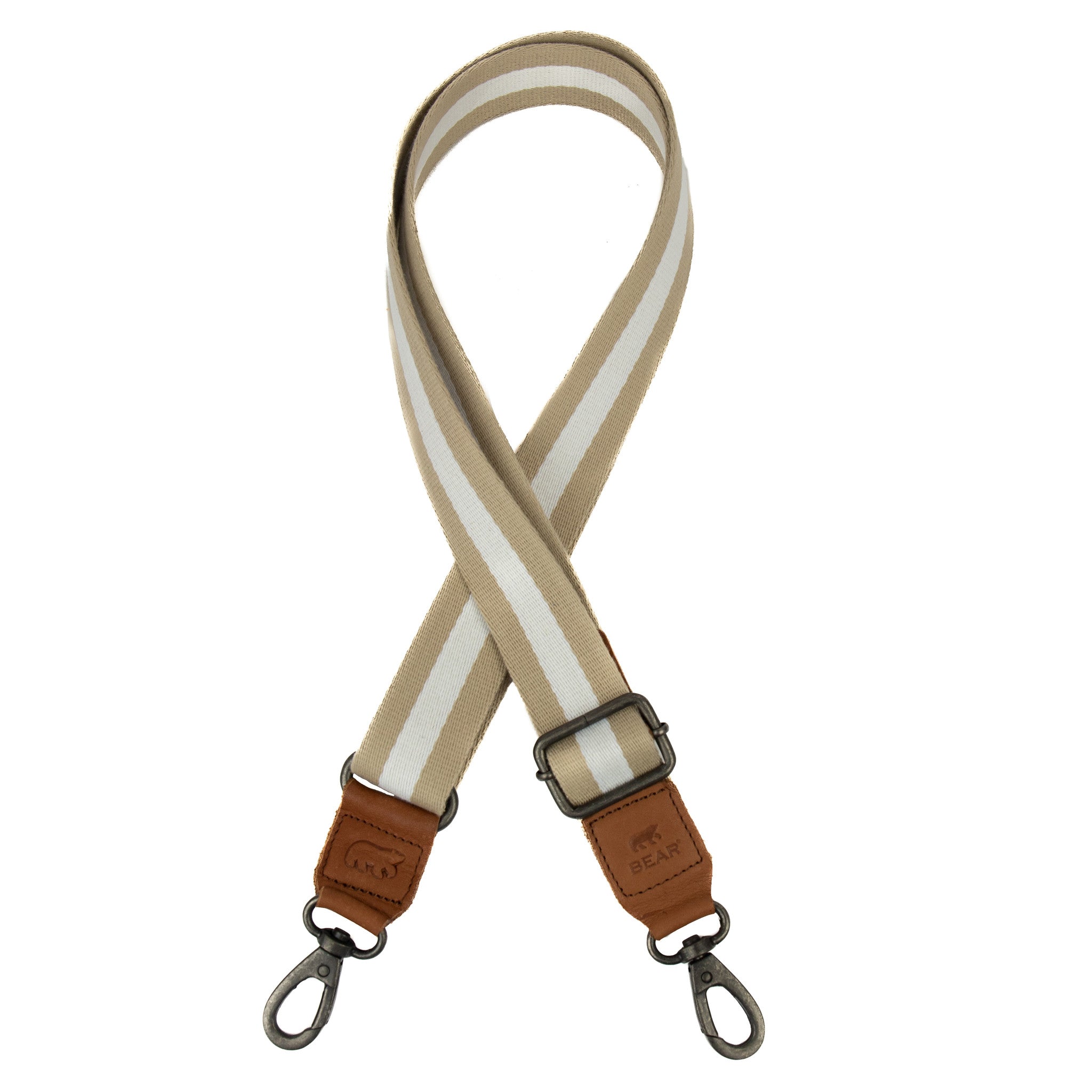 Bag strap 'Puck' beige/wit