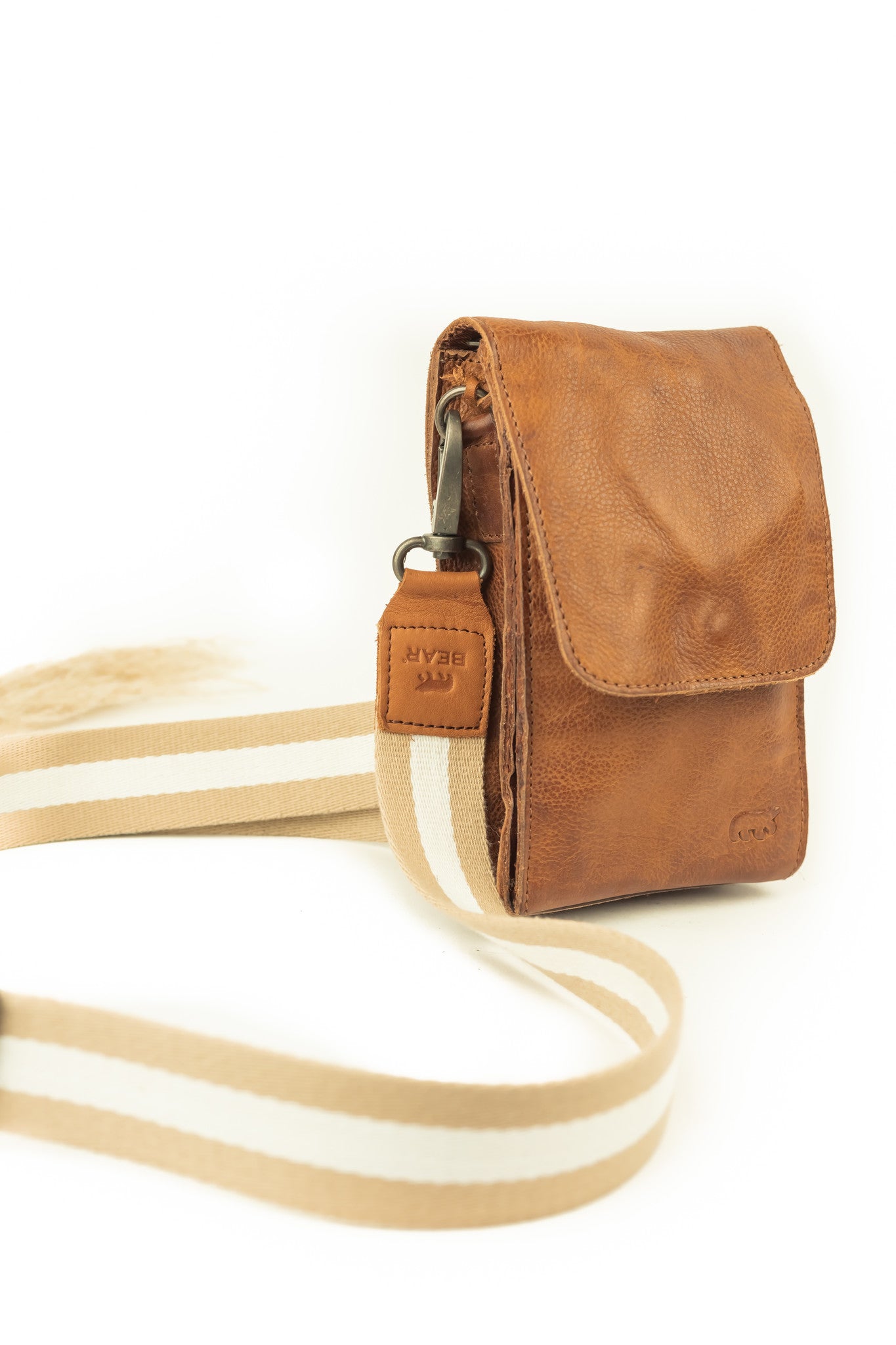 Bag strap 'Puck' beige/white
