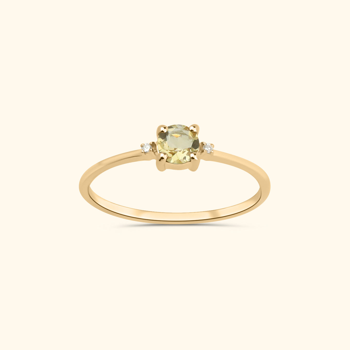 Ciara Citrine Diamond ring | 9K