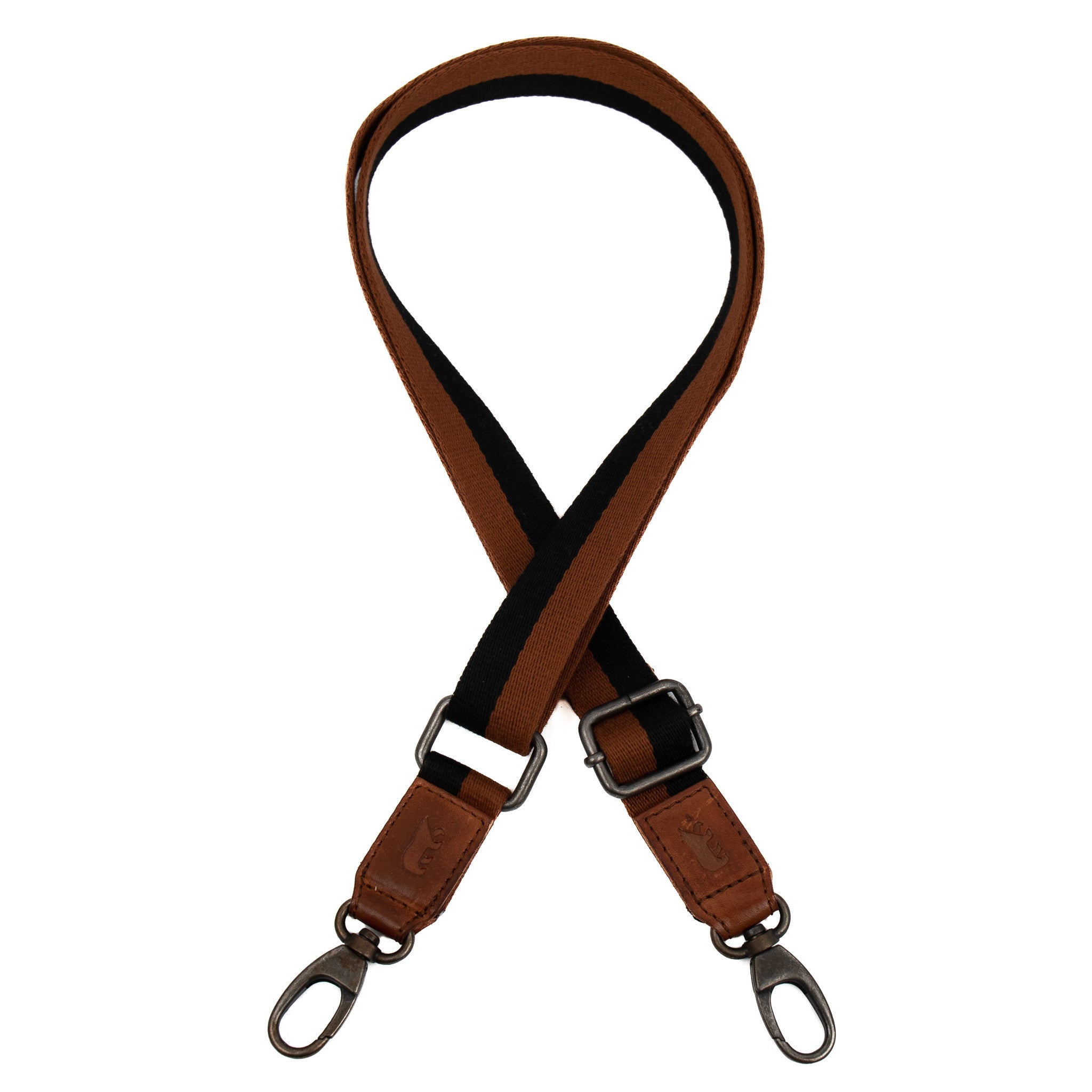 Bag strap 'Micky' cognac/zwart