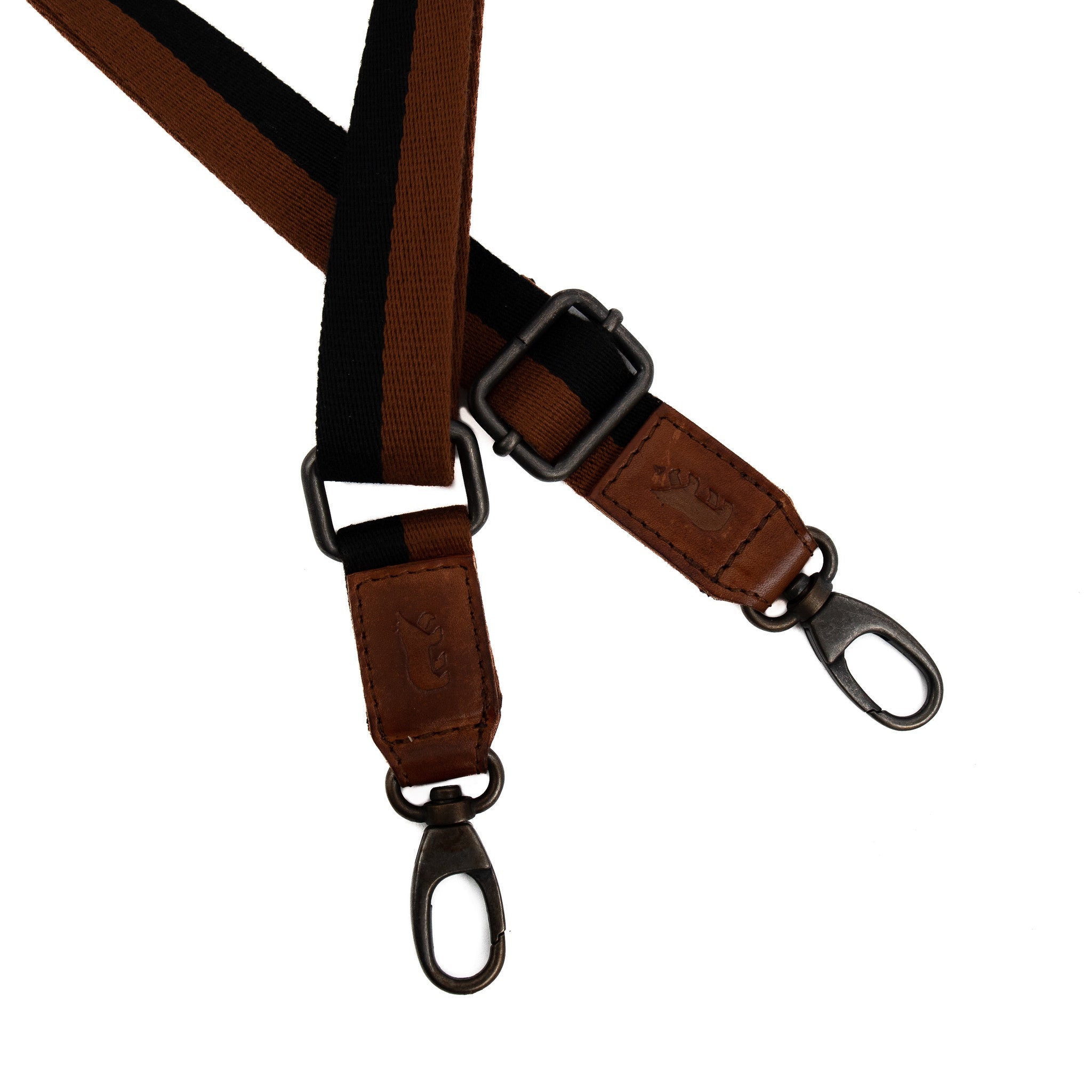 Bag strap 'Micky' cognac/zwart