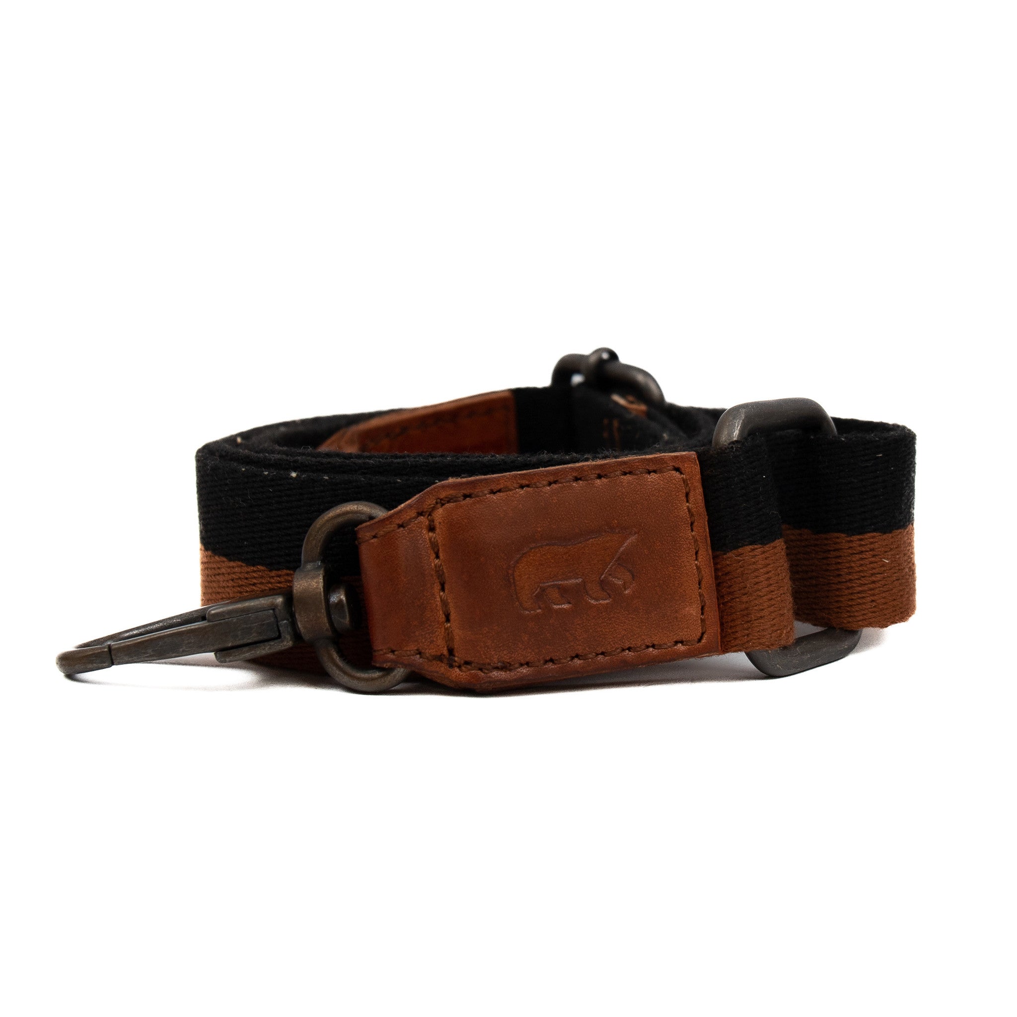 Bag strap 'Micky' cognac/zwart