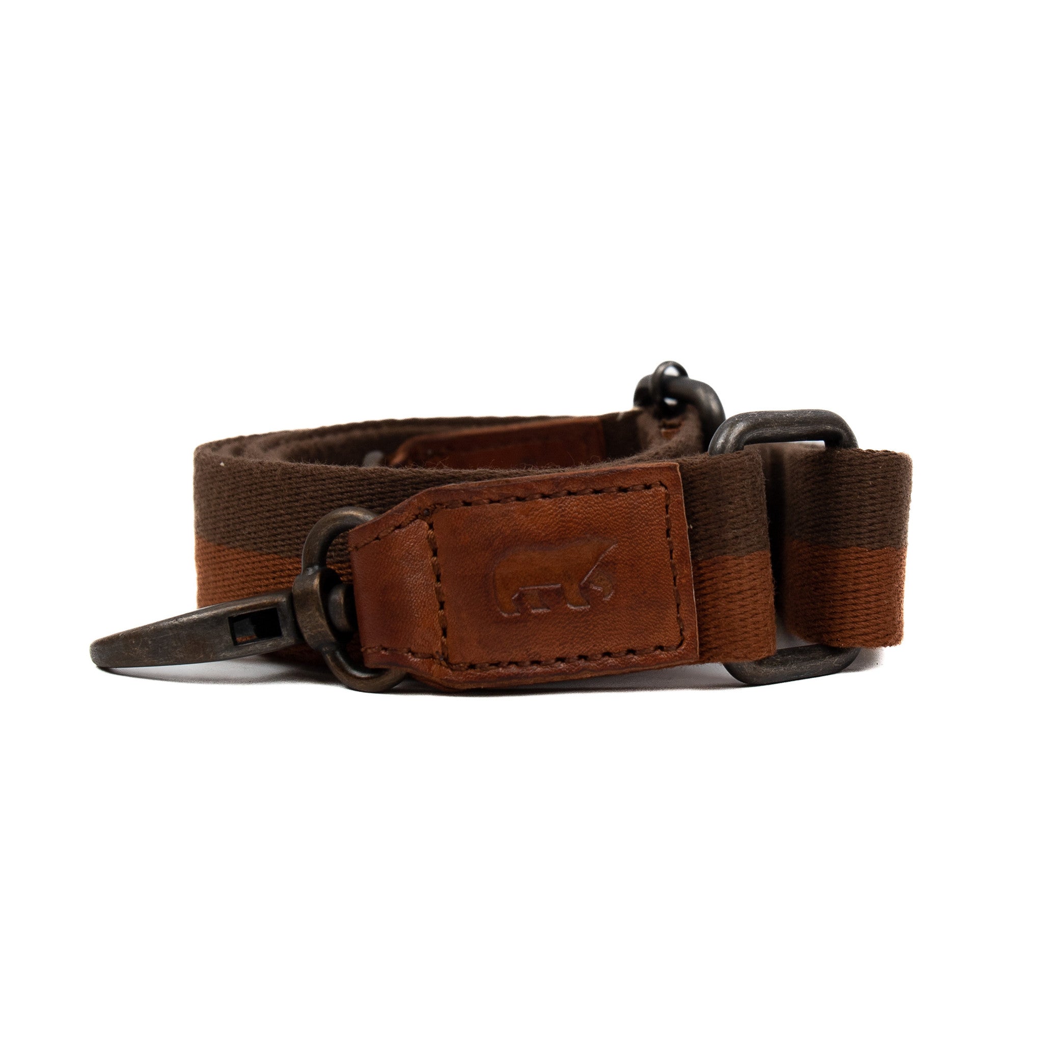 Bag strap 'Micky' bruin/cognac