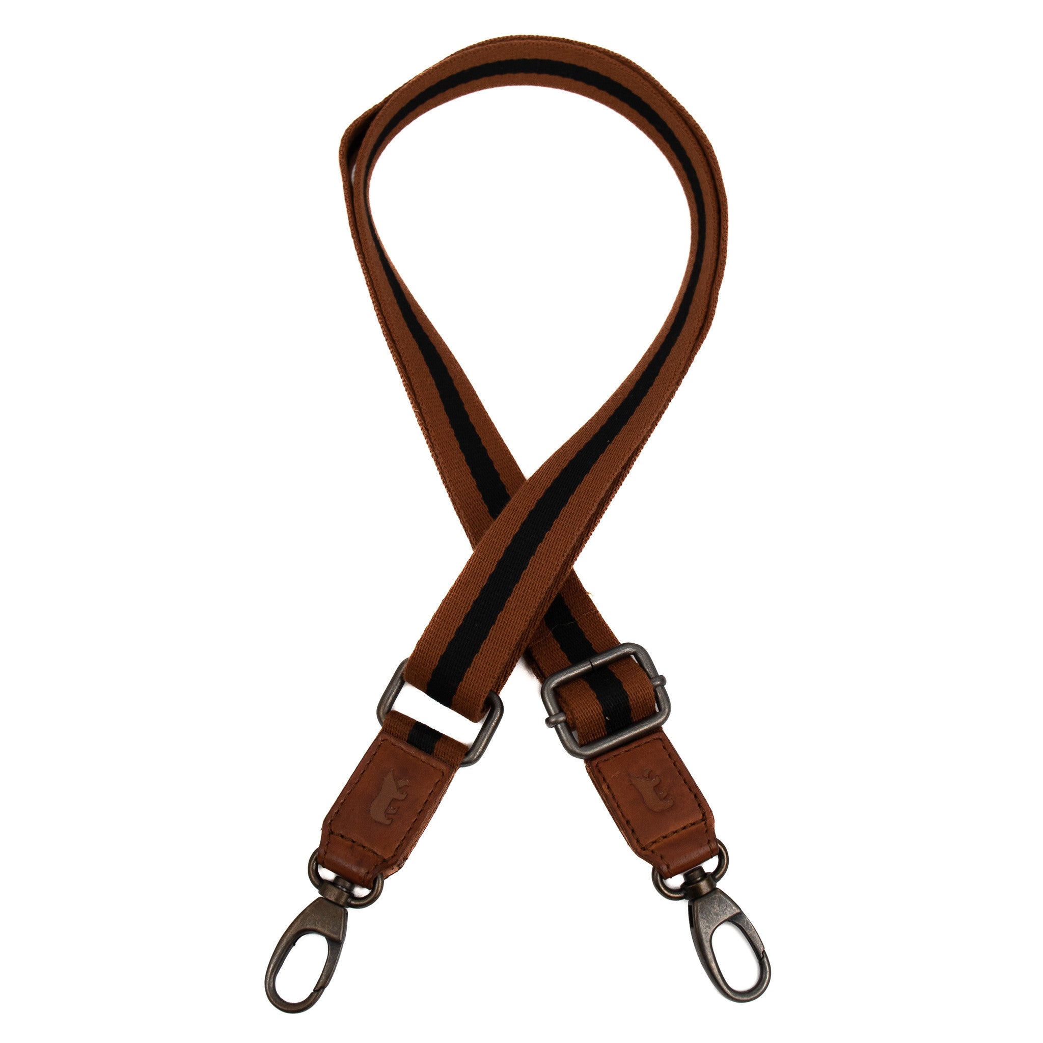 Bag strap 'Micky' cognac/zwart/cognac