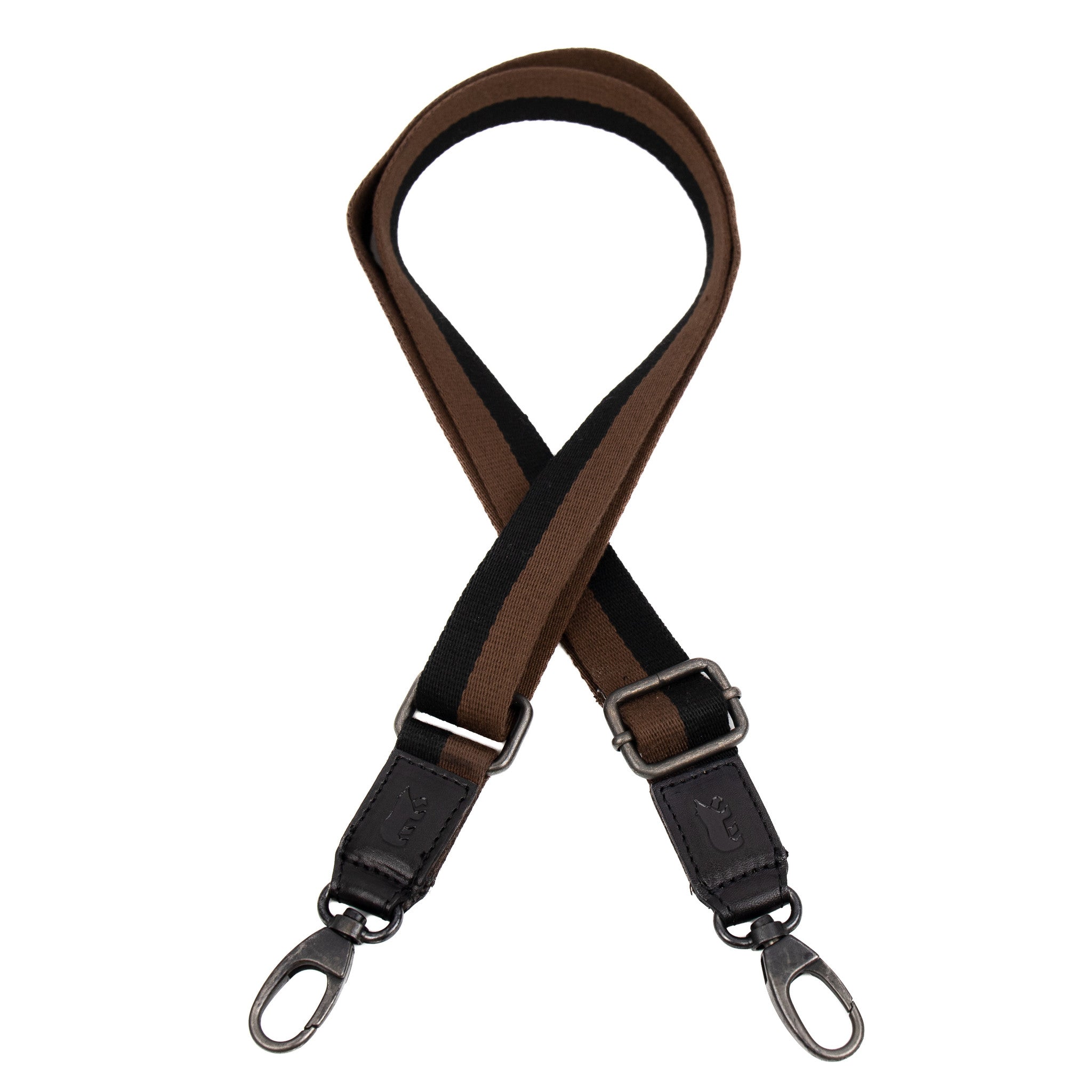 Bag strap 'Micky' bruin/zwart