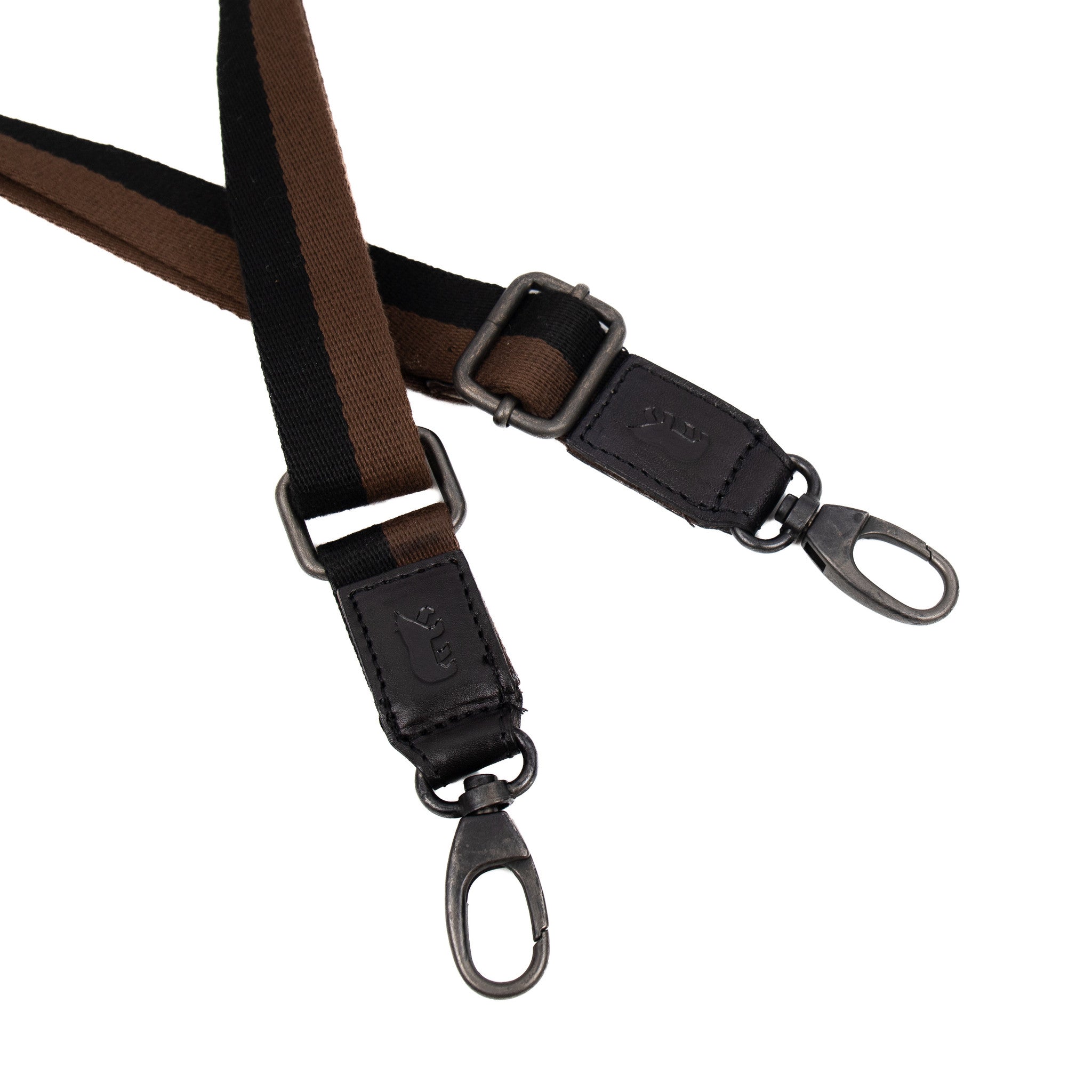 Bag strap 'Micky' bruin/zwart