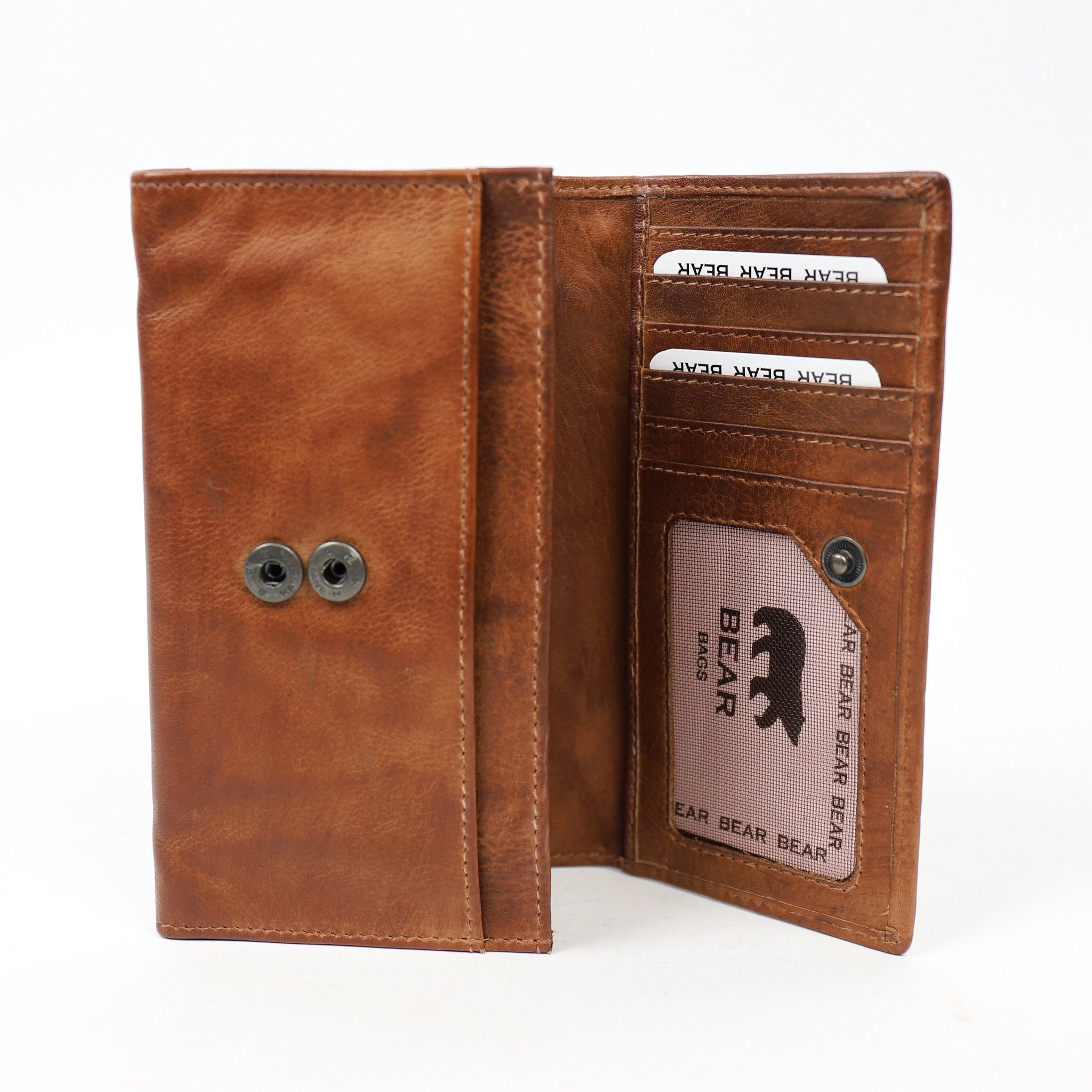 Overslag portemonnee 'Sweety' XL cognac