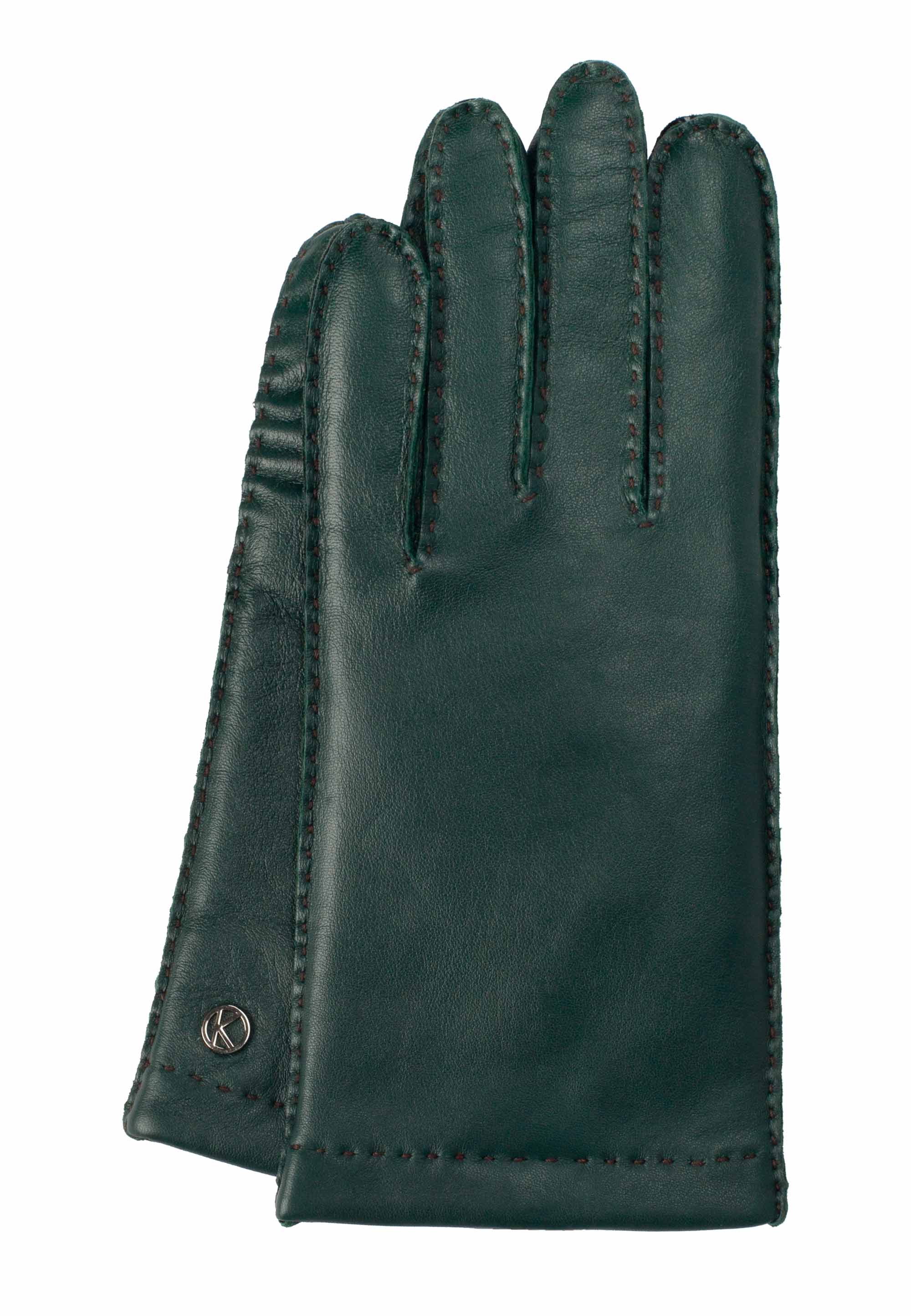 Ladies dark green leather gloves new arrivals