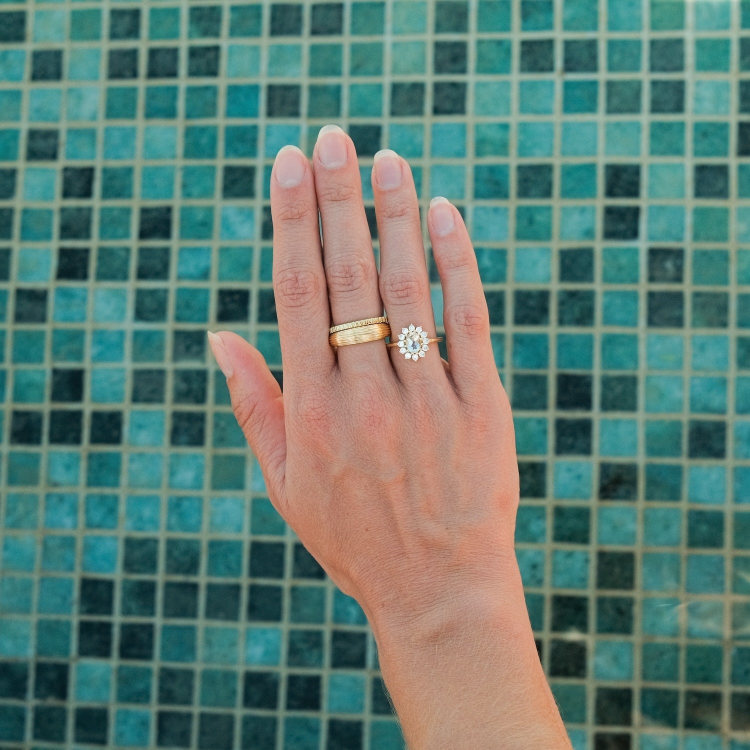 Lady Diana Ring Green Amethyst