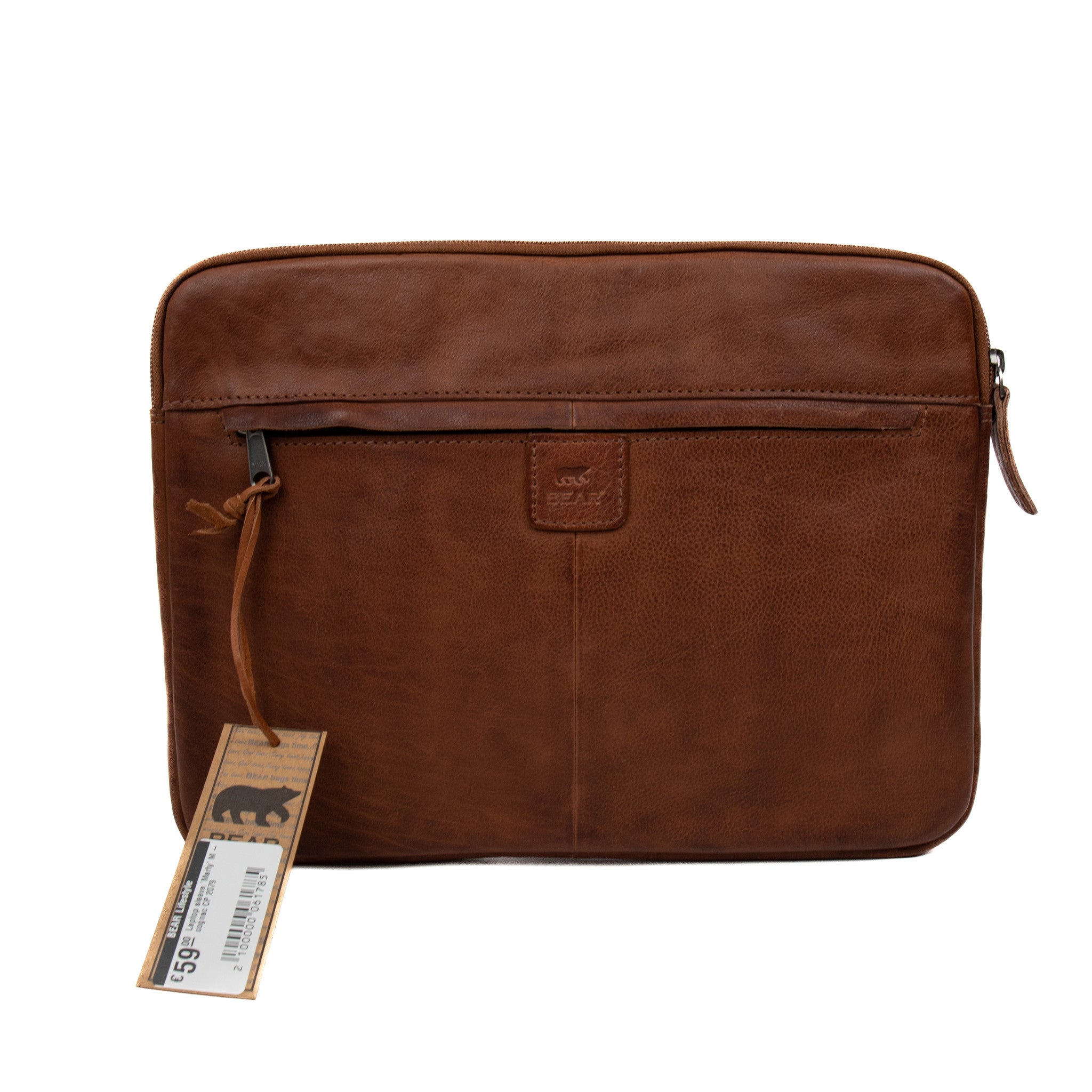 Laptop sleeve 'Marty' M cognac - CP 2078