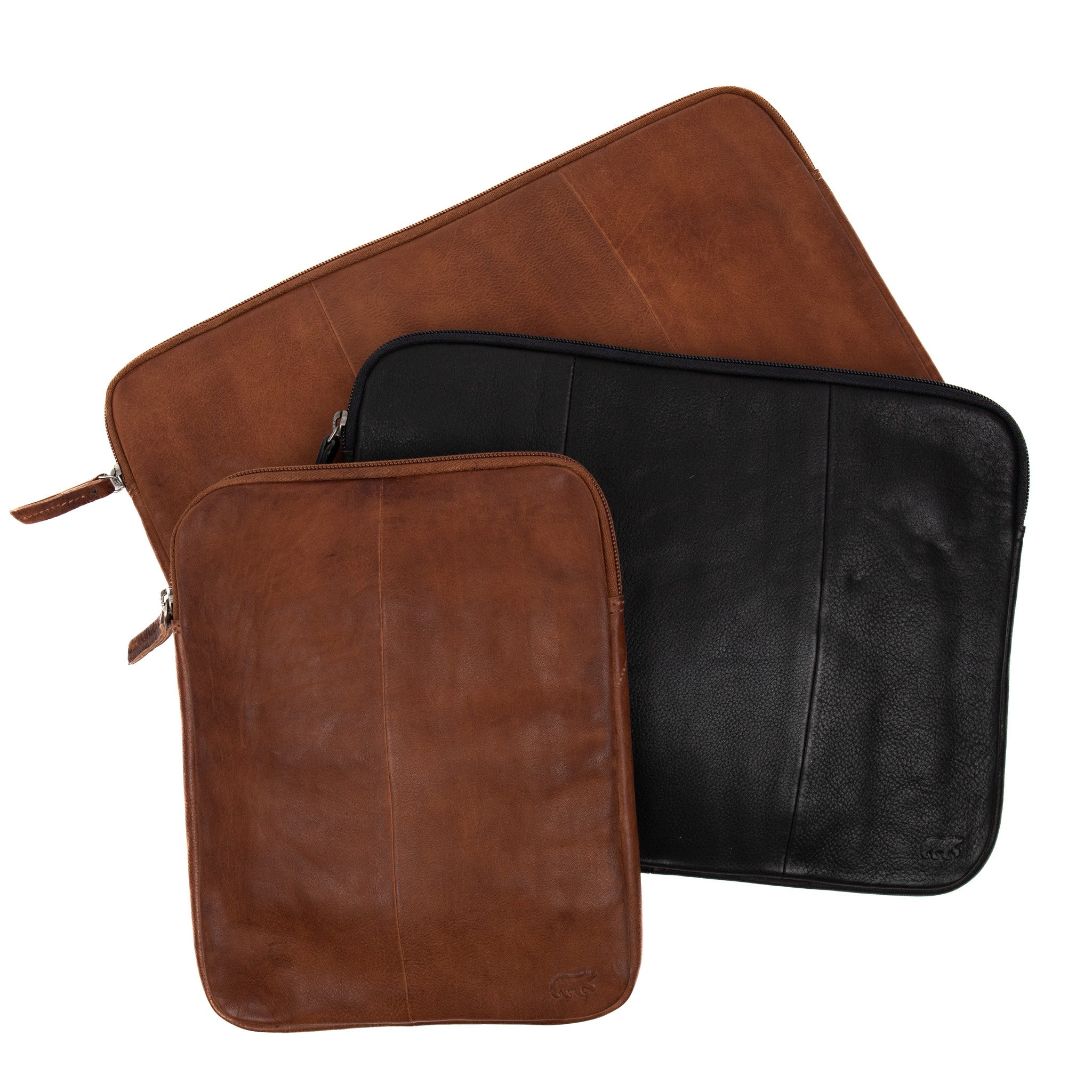 Laptop sleeve 'Marty' M cognac - CP 2078