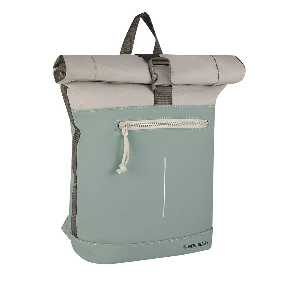 Waterafstotende rugzak 'Mart' salie groen/beige 16L