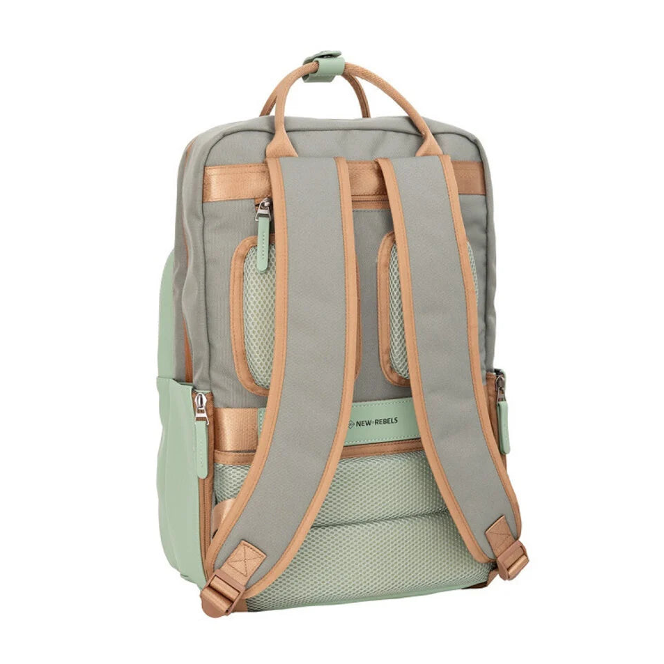 Ferron - Water repellent backpack 'Milwaukee' 20L sage green
