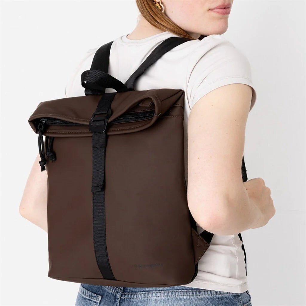 Mart - Waterrepellent rolltop backpack 'Los Angeles' mini mocca 7L