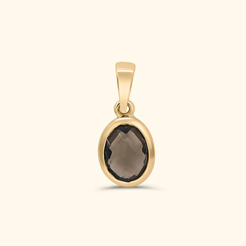 Smoky oval pendant