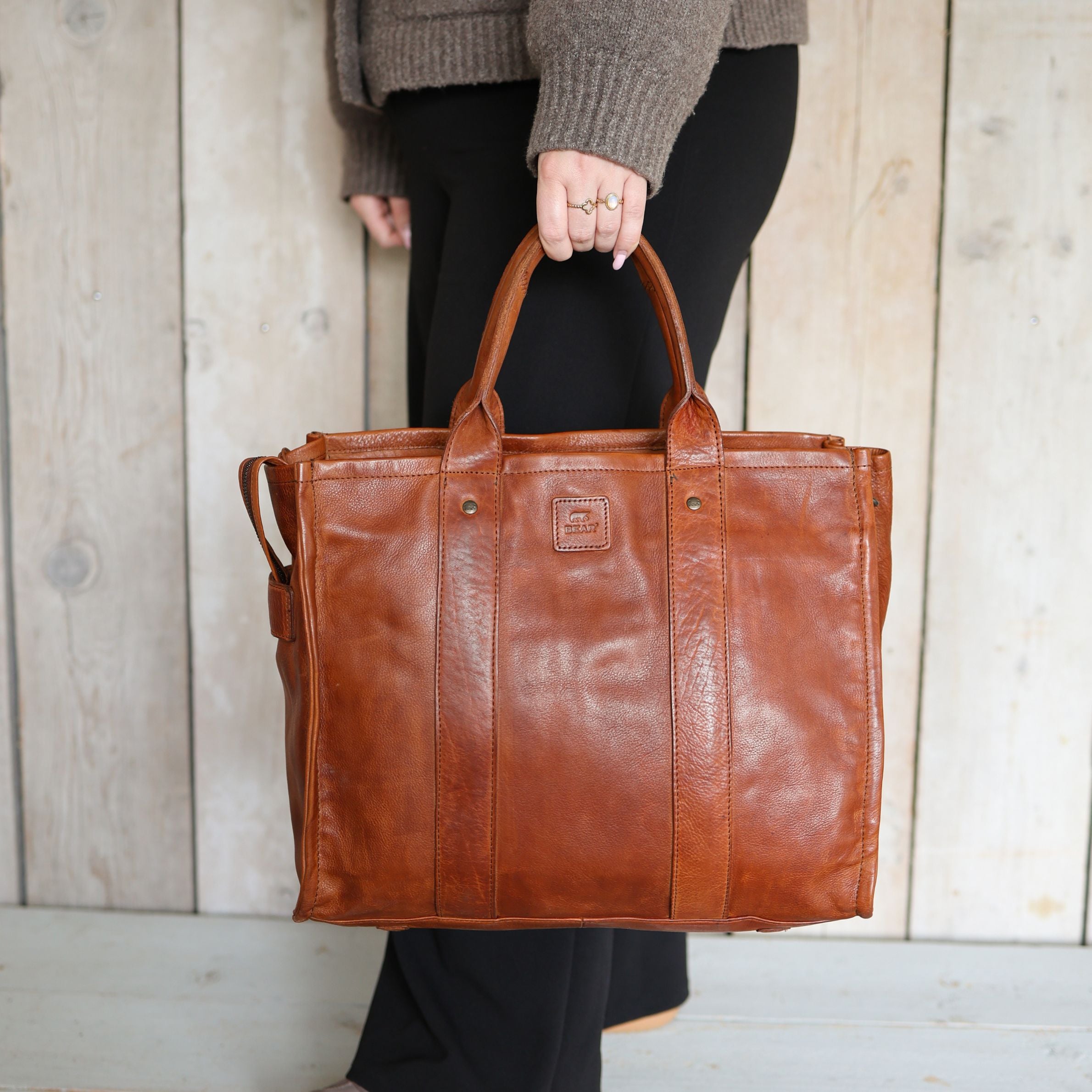 Laptoptas/tote bag 15.6” 'Pepe' XL zwart