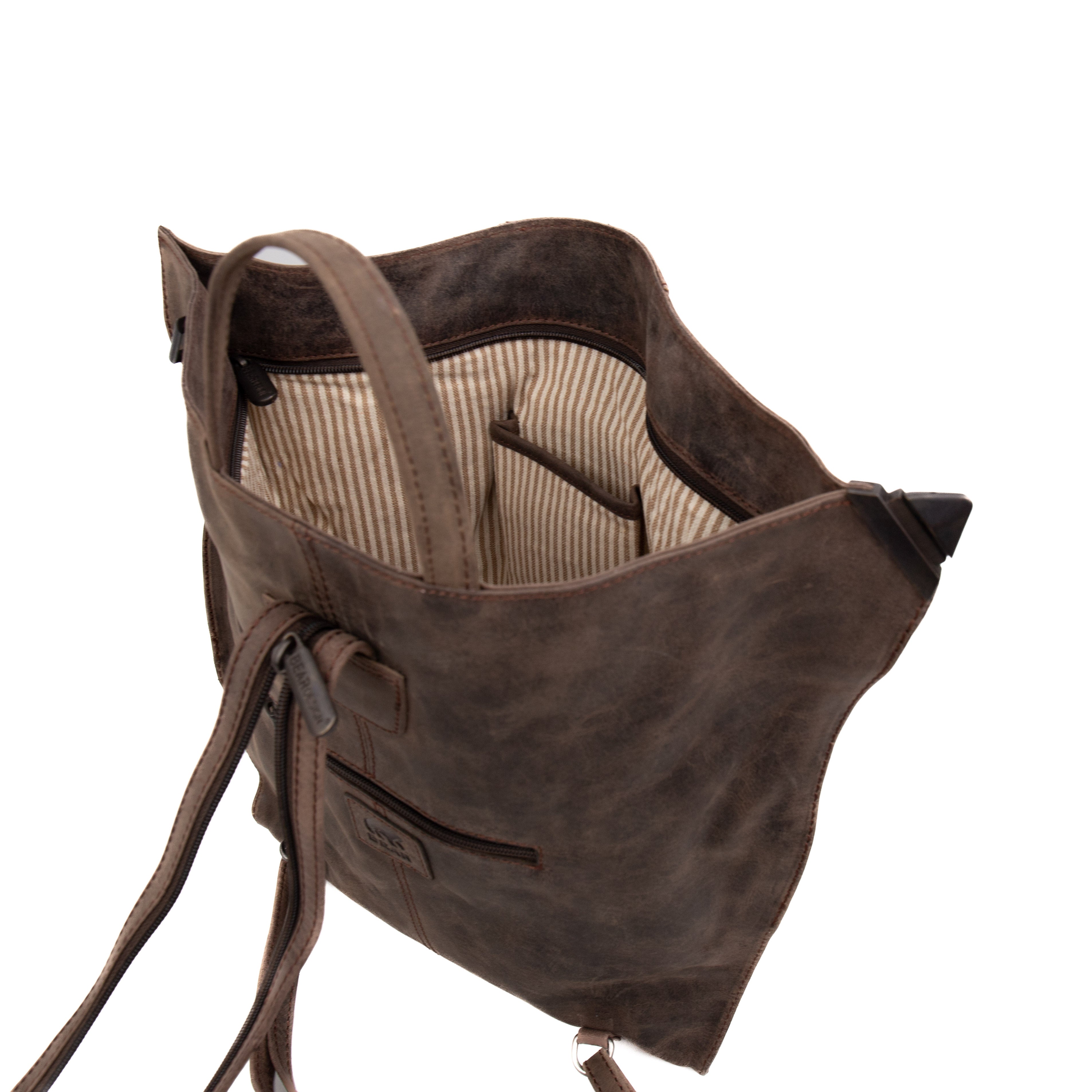 Folding backpack 'Lisa' brown
