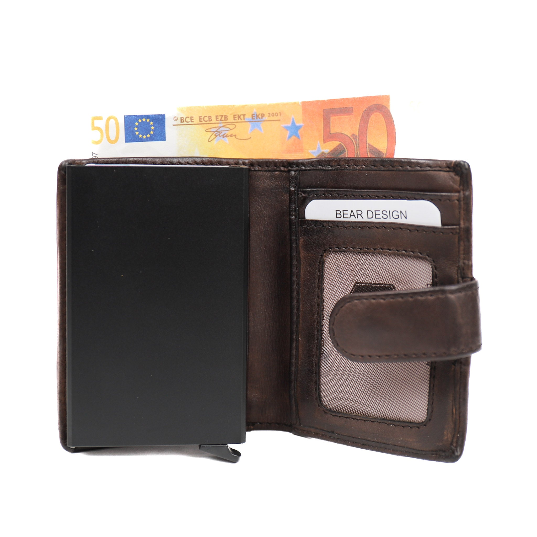 Card holder 'Bobby' dark brown - CL 15689