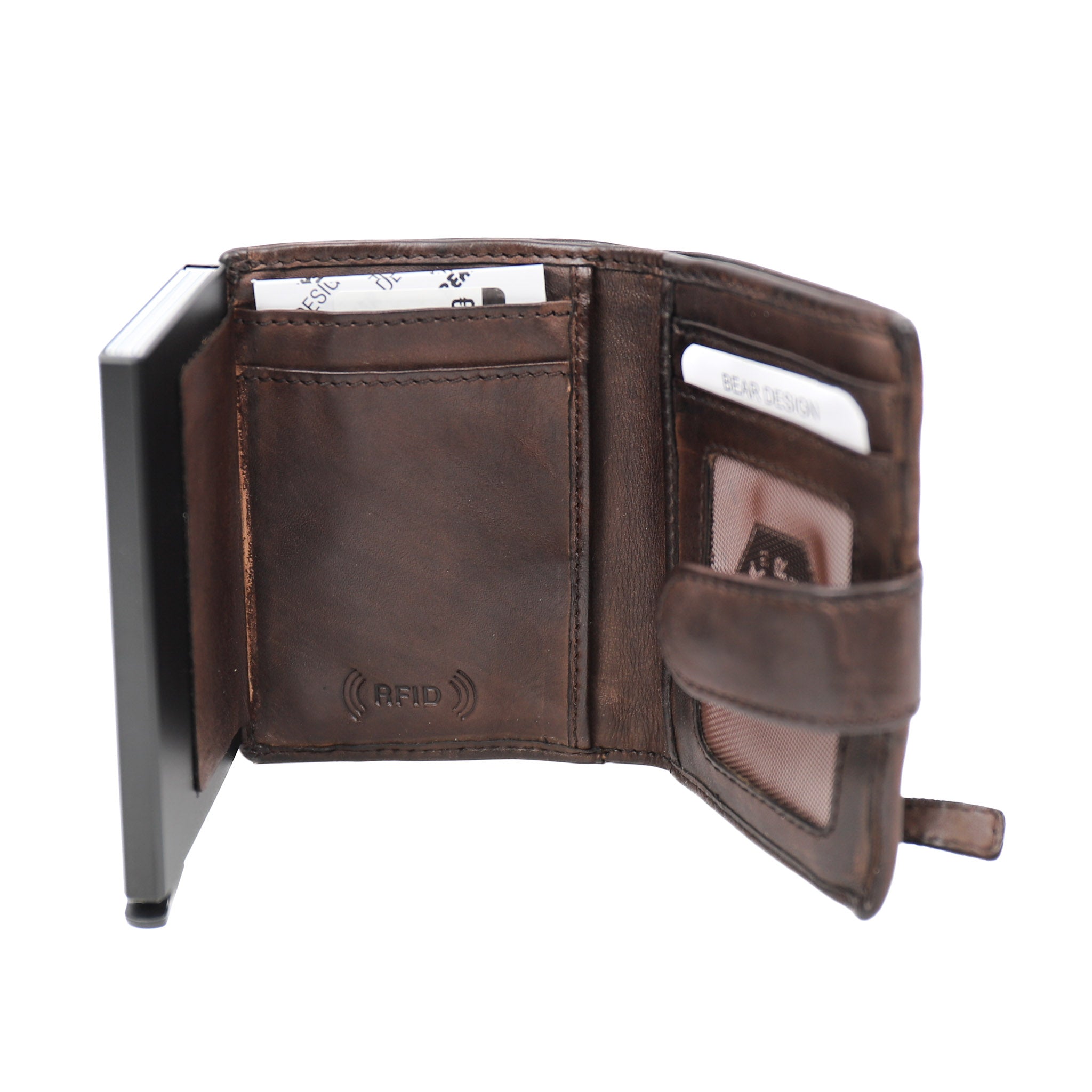 Card holder 'Bobby' dark brown - CL 15689