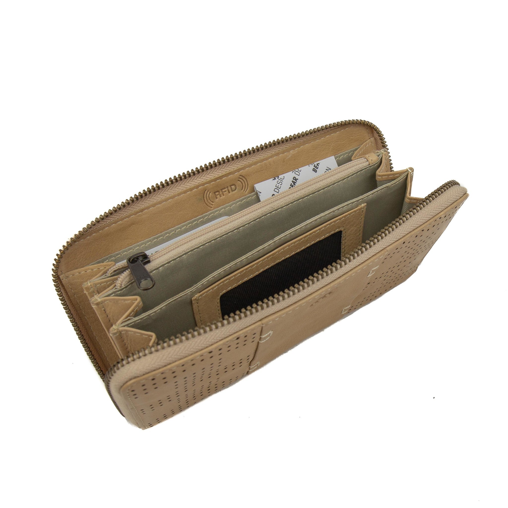 Zipper wallet 'Myrtle' beige - CL 18207