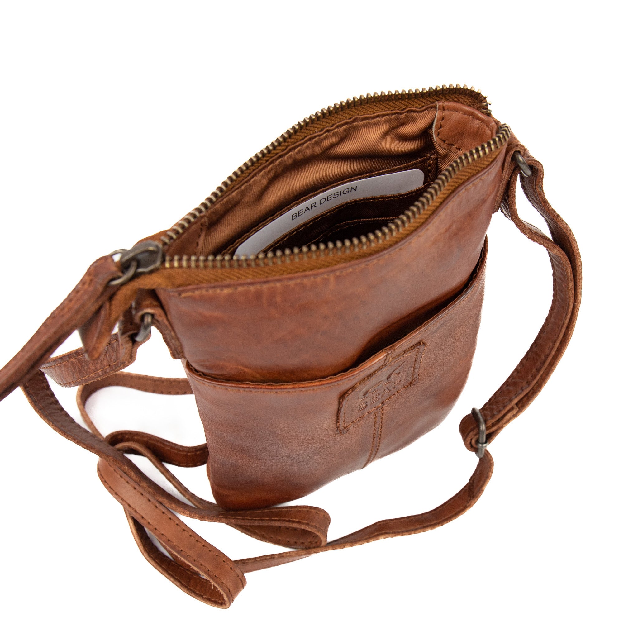 Schoudertasje 'Senna' cognac - CL 42240