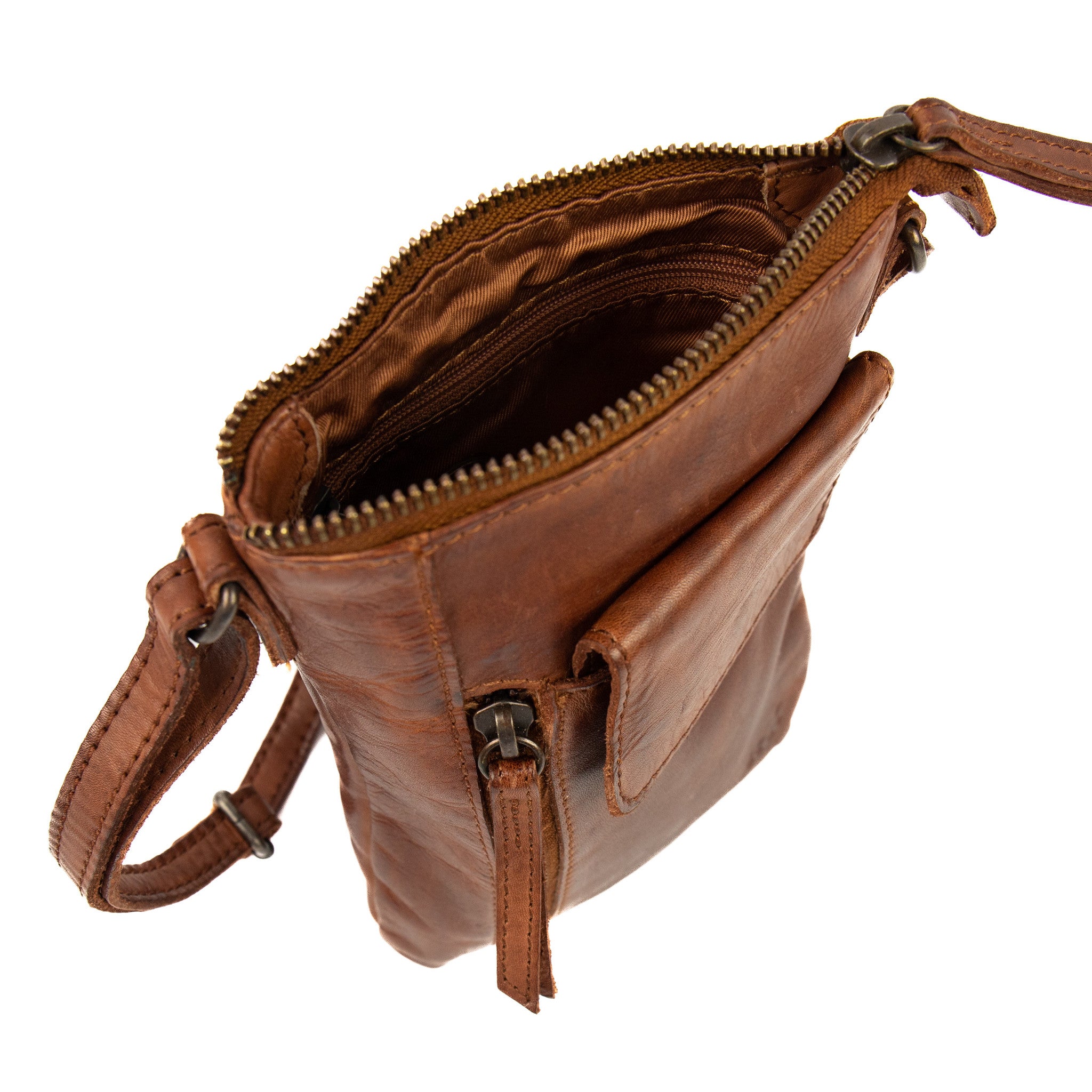 Schoudertasje 'Senna' cognac - CL 42240