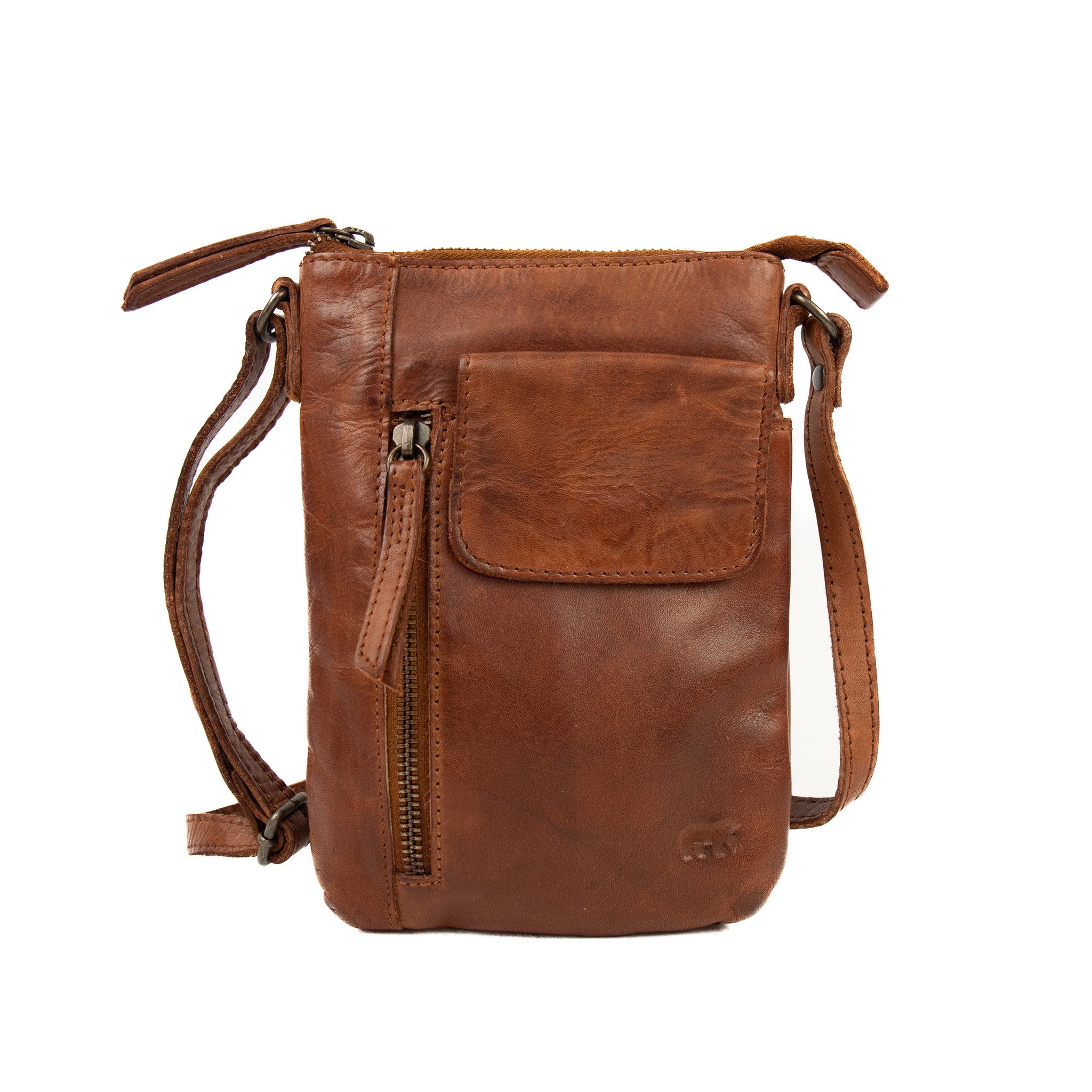 Schoudertasje 'Senna' cognac - CL 42240