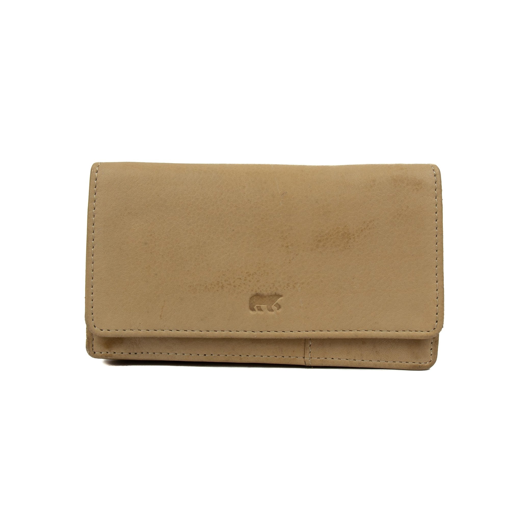 Overslag portemonnee 'Emma' beige