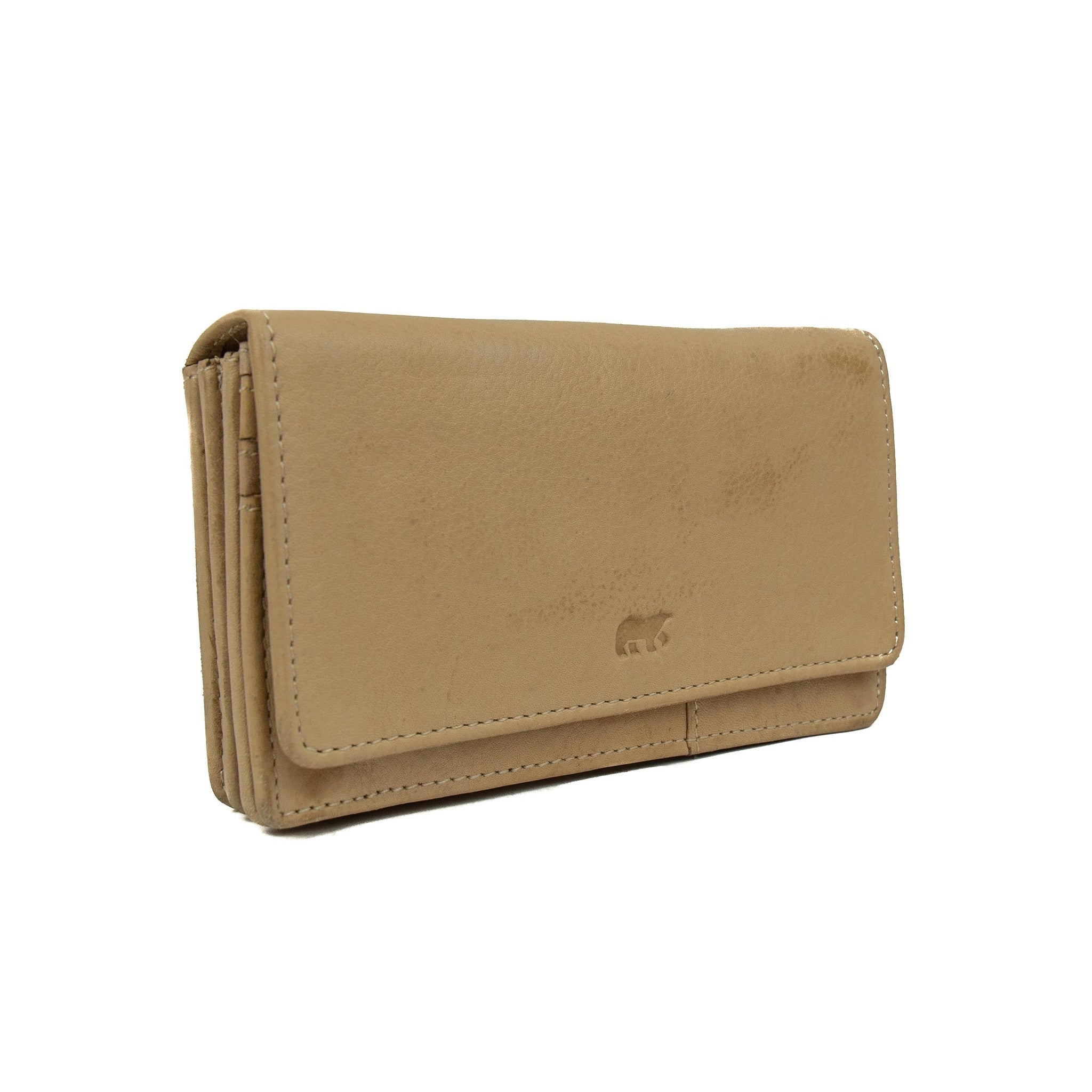 Overslag portemonnee 'Emma' beige