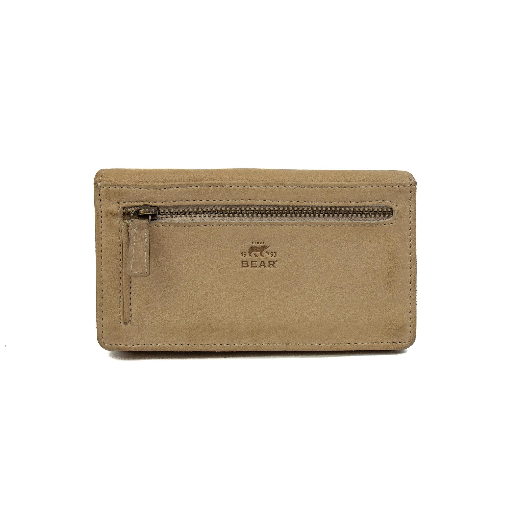 Overslag portemonnee 'Emma' beige