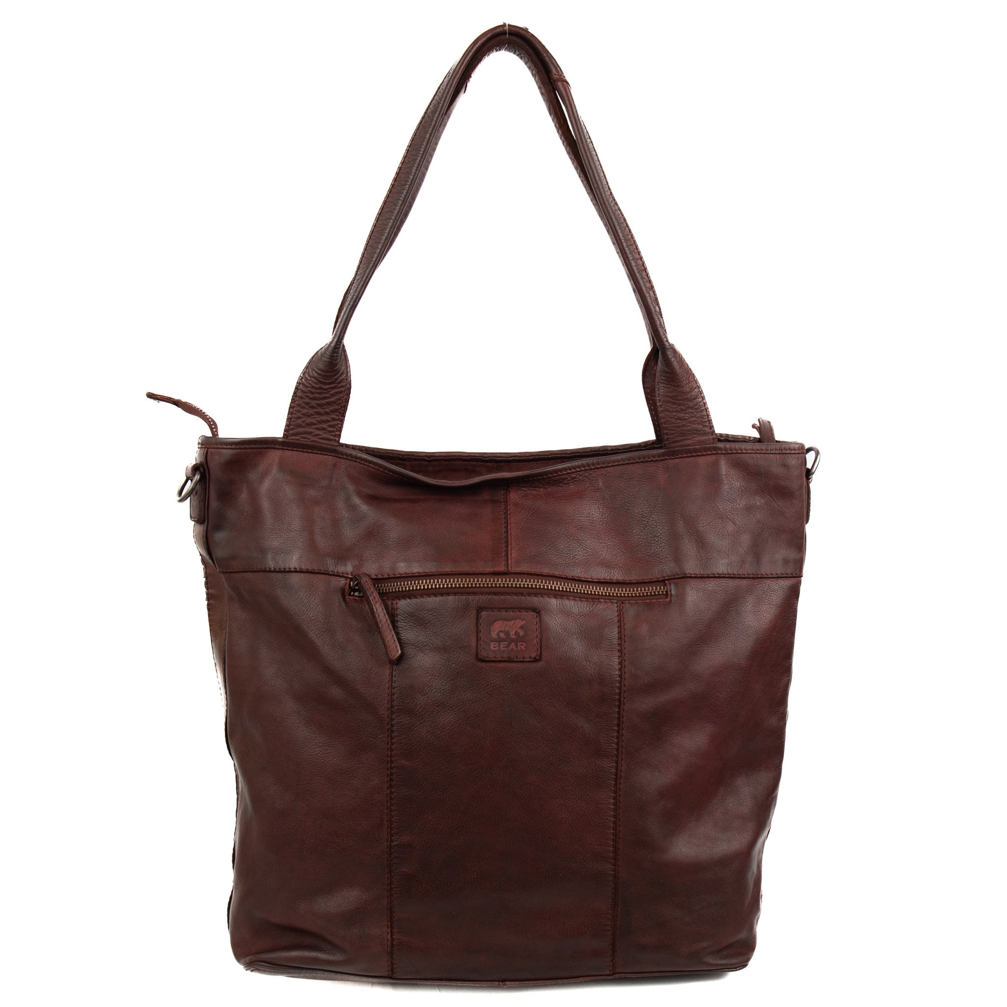 Gevlochten shopper 'Thea' bordeaux