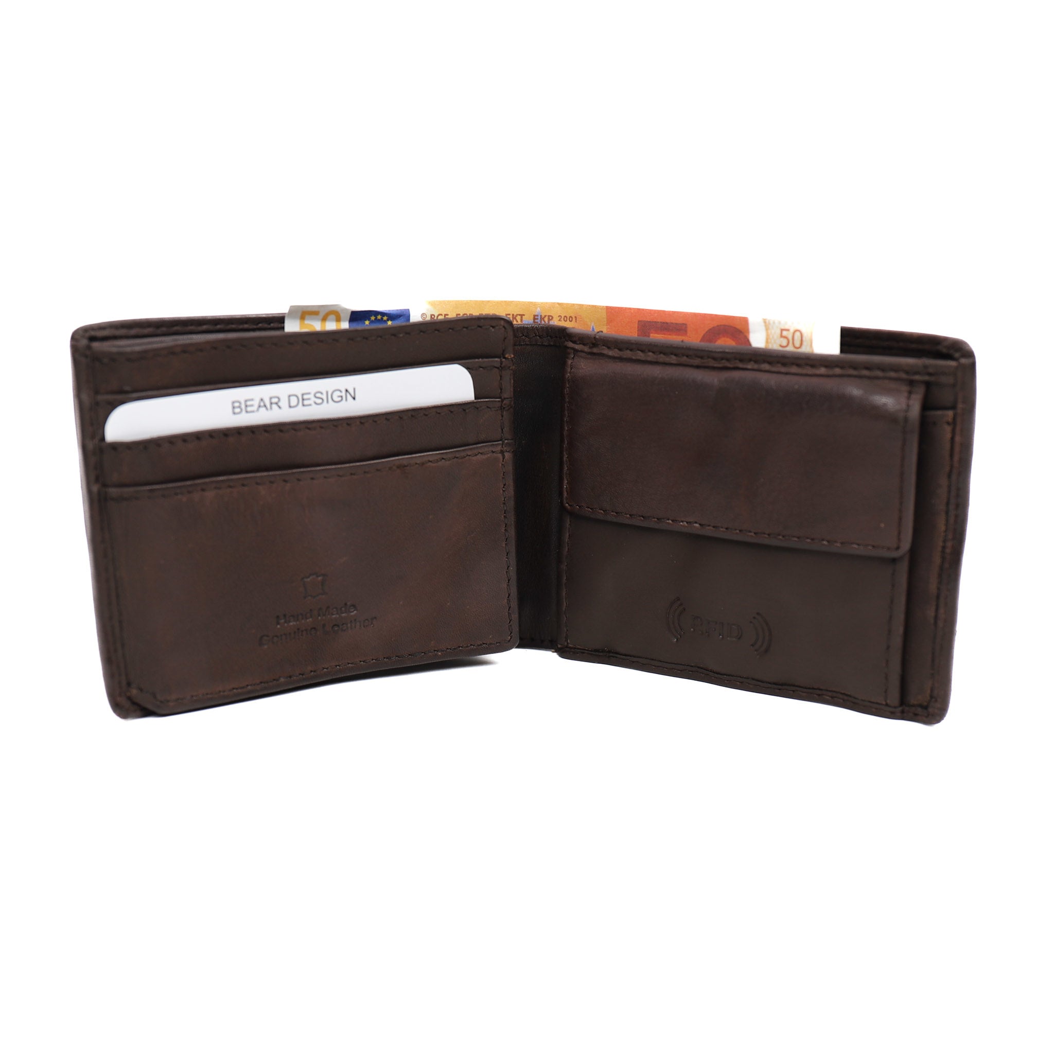 Billfold 'Lucas' dark brown