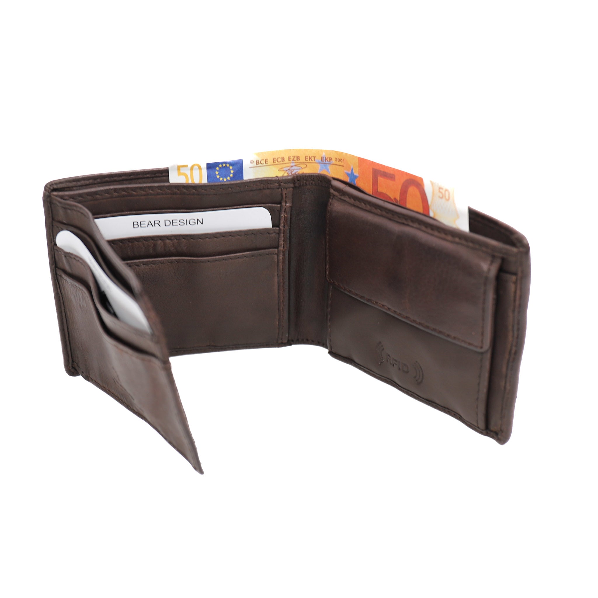 Billfold 'Lucas' dark brown